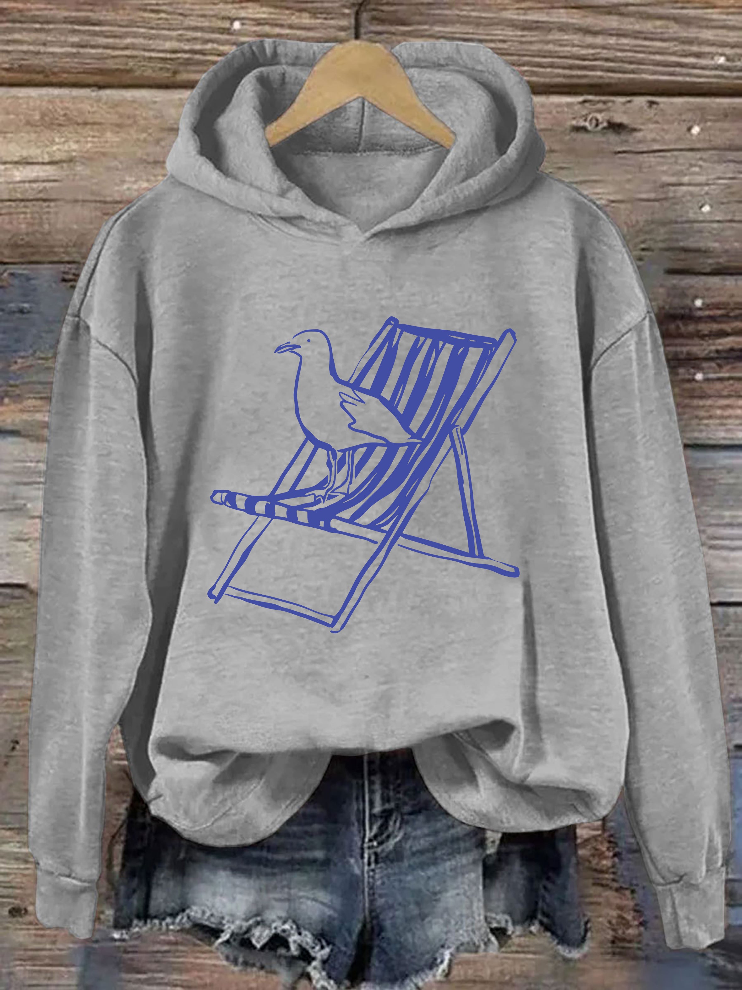 Whimsical Seagull Hoodie