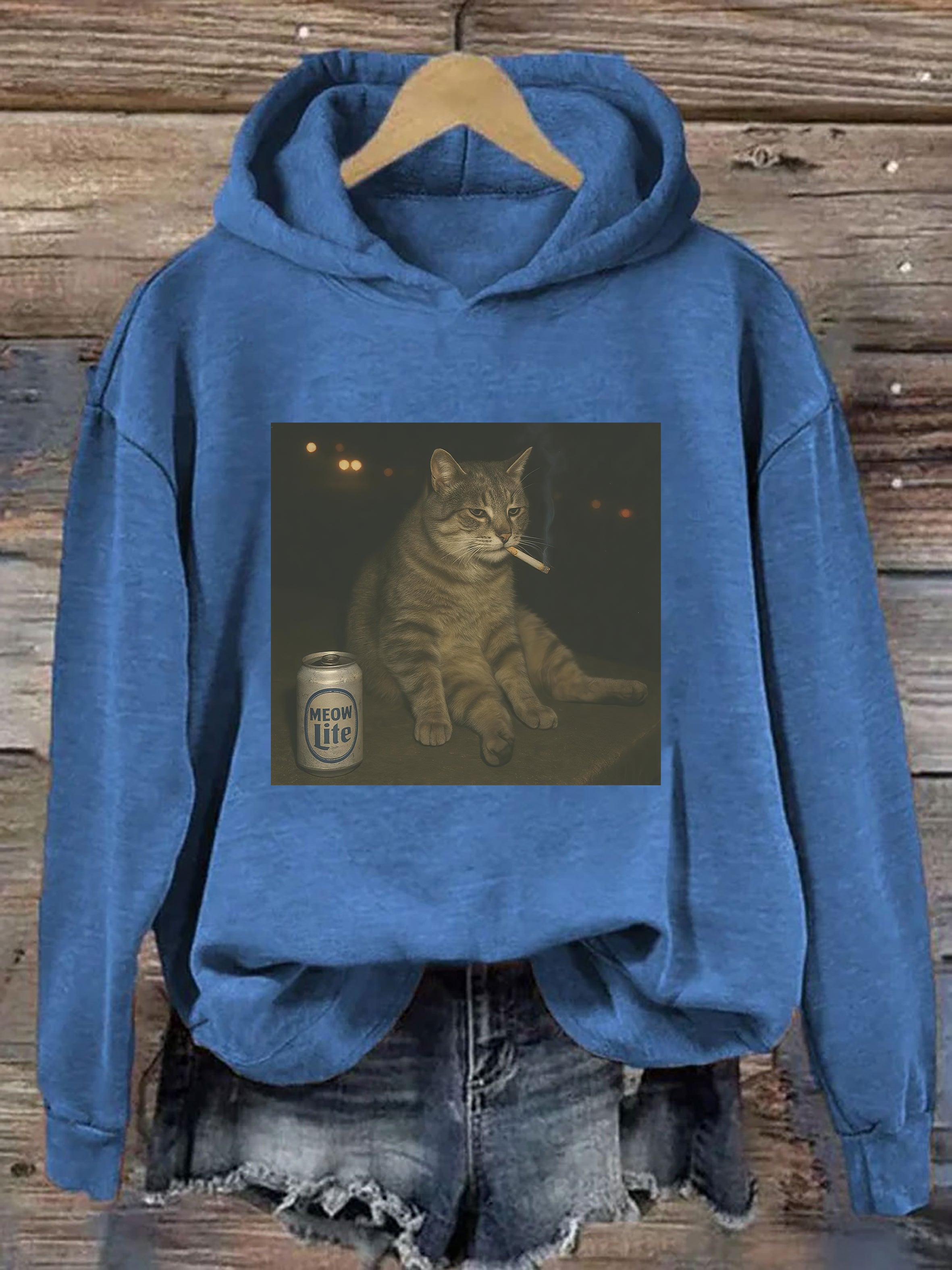 Funny Smoking Cat Meme Hoodie