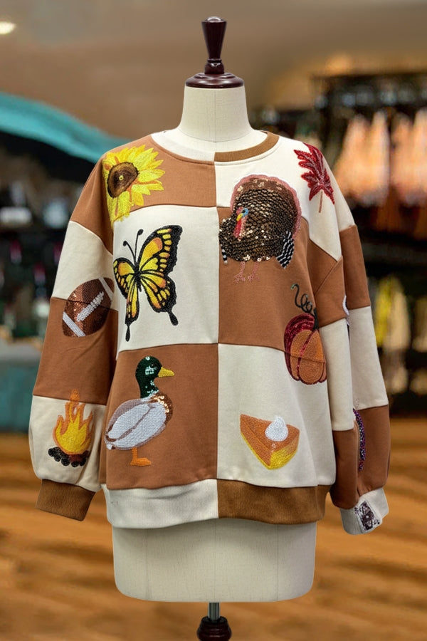 Autumn Thanksgiving Turkey Sweatshirt