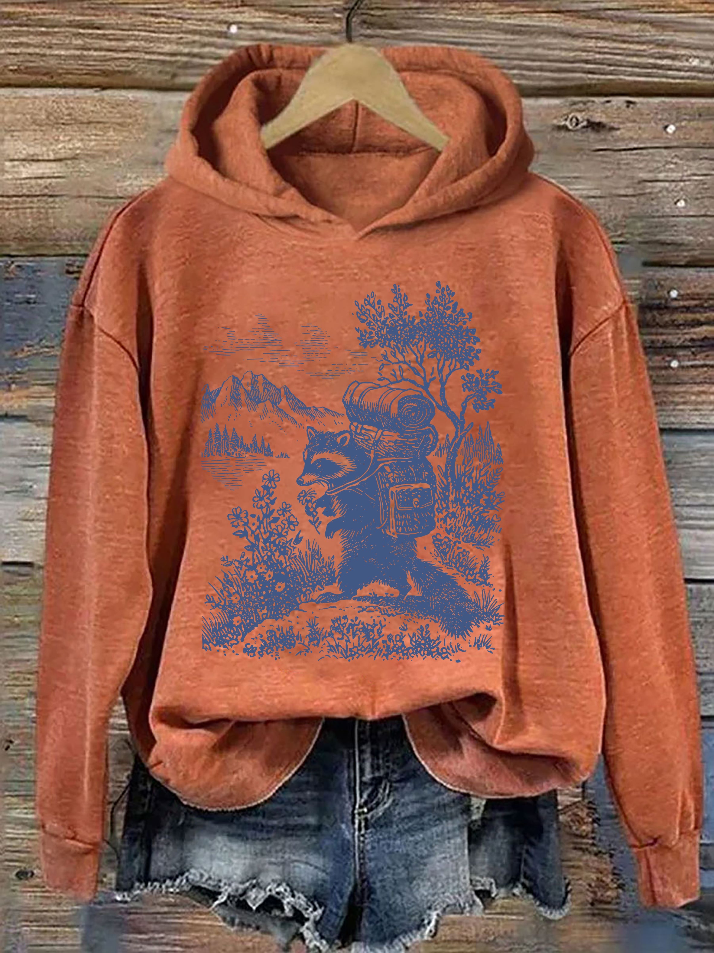 Raccoon Hiking Hoodie
