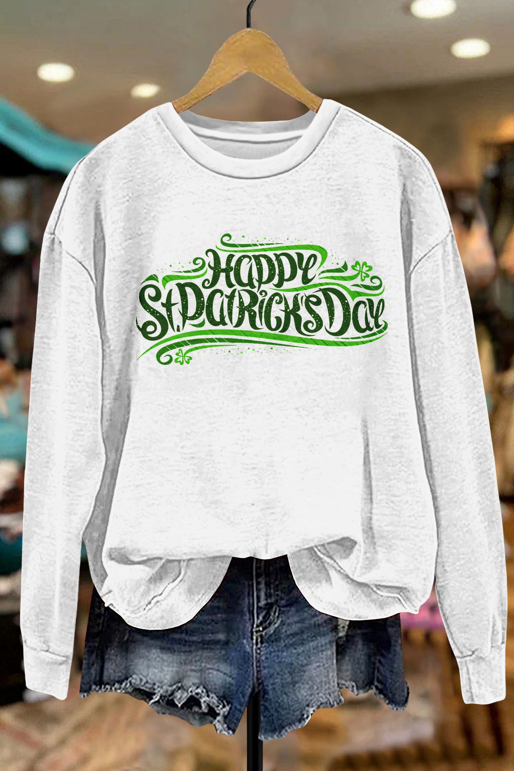 St. Patrick's Day Print Sweatshirt