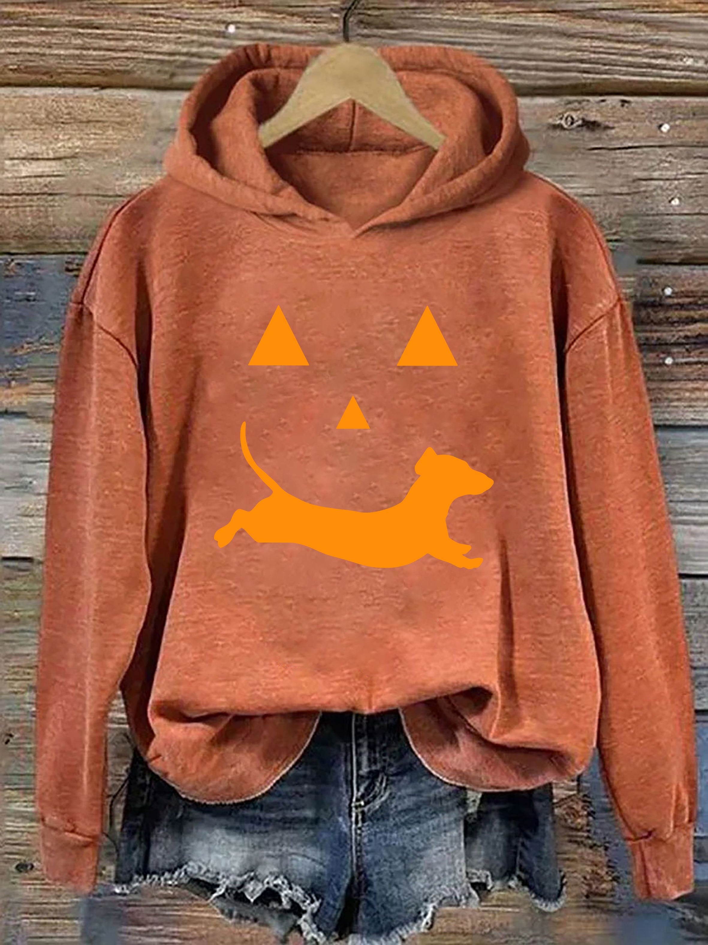 Dachshund And Halloween Hoodie