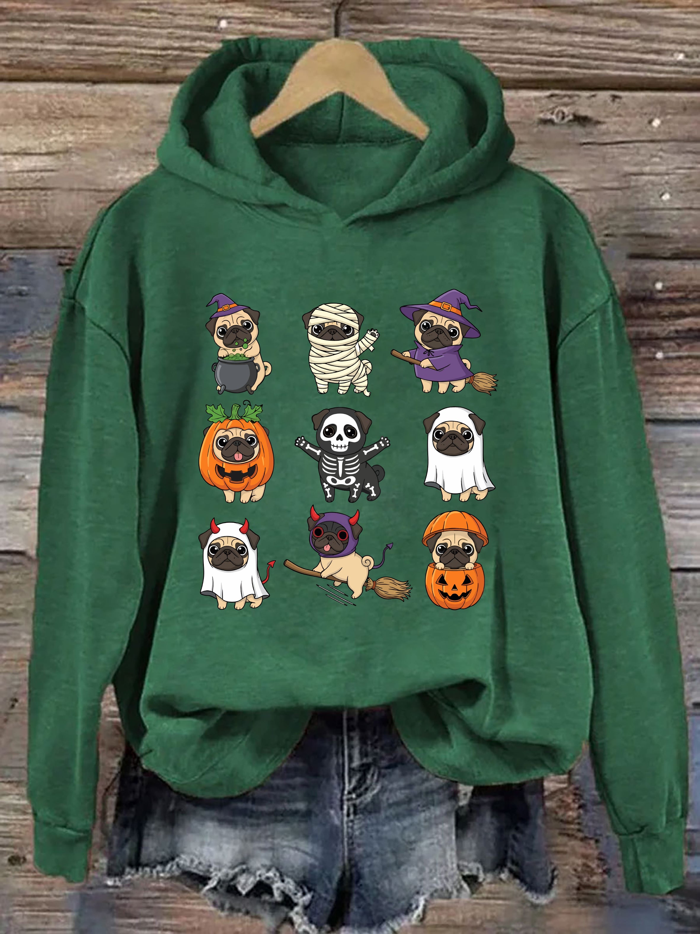 Spooky Pug Ghost Hoodie