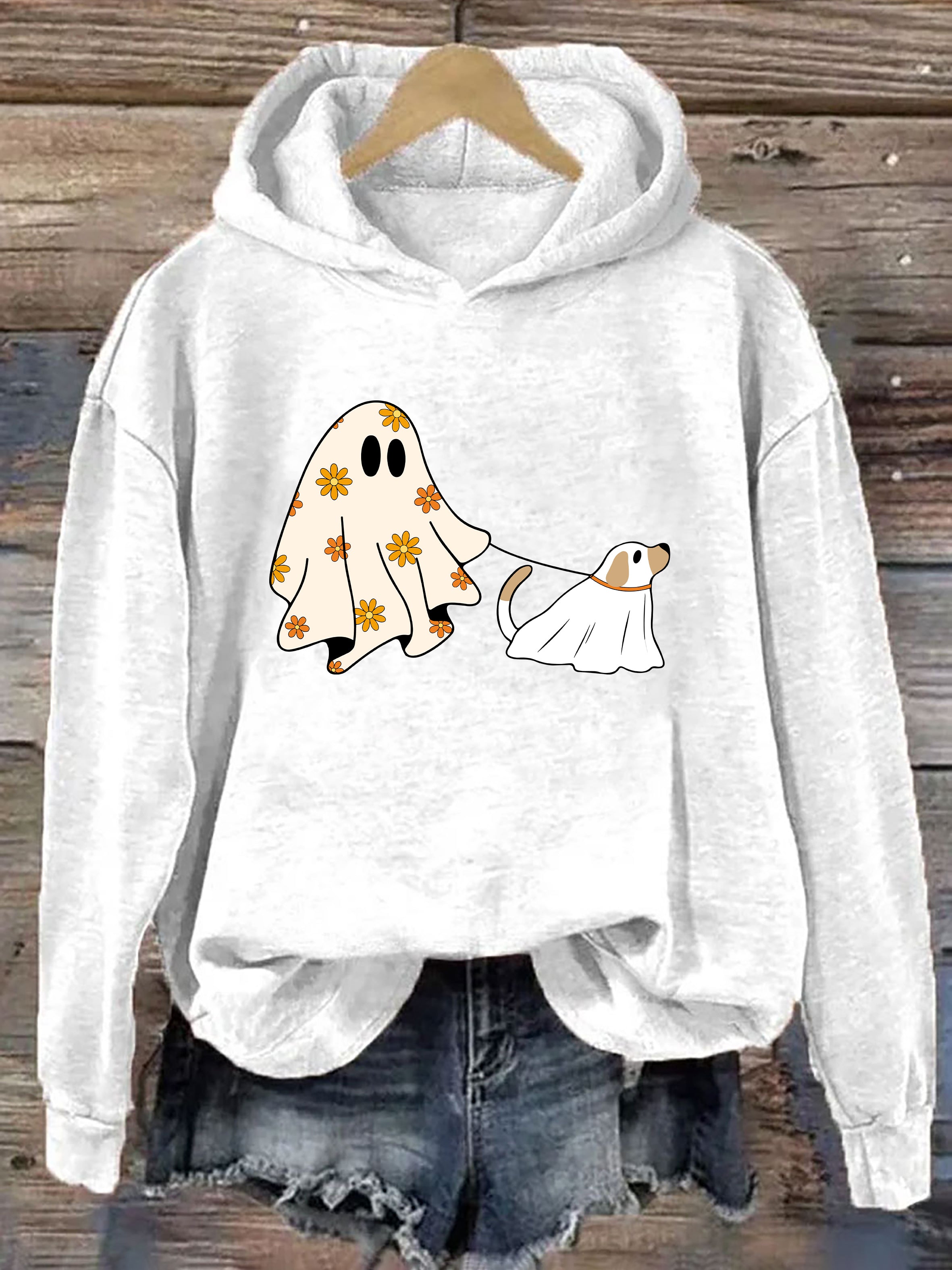 Сute Ghost Dog Halloween Hoodie