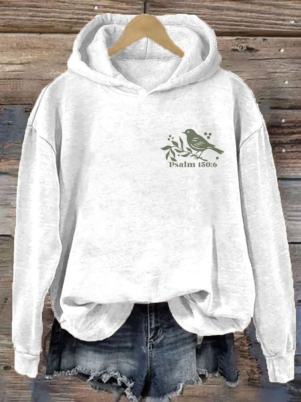 Vintage Faith Based Psalm 150:6 Christian Graphics Hoodie