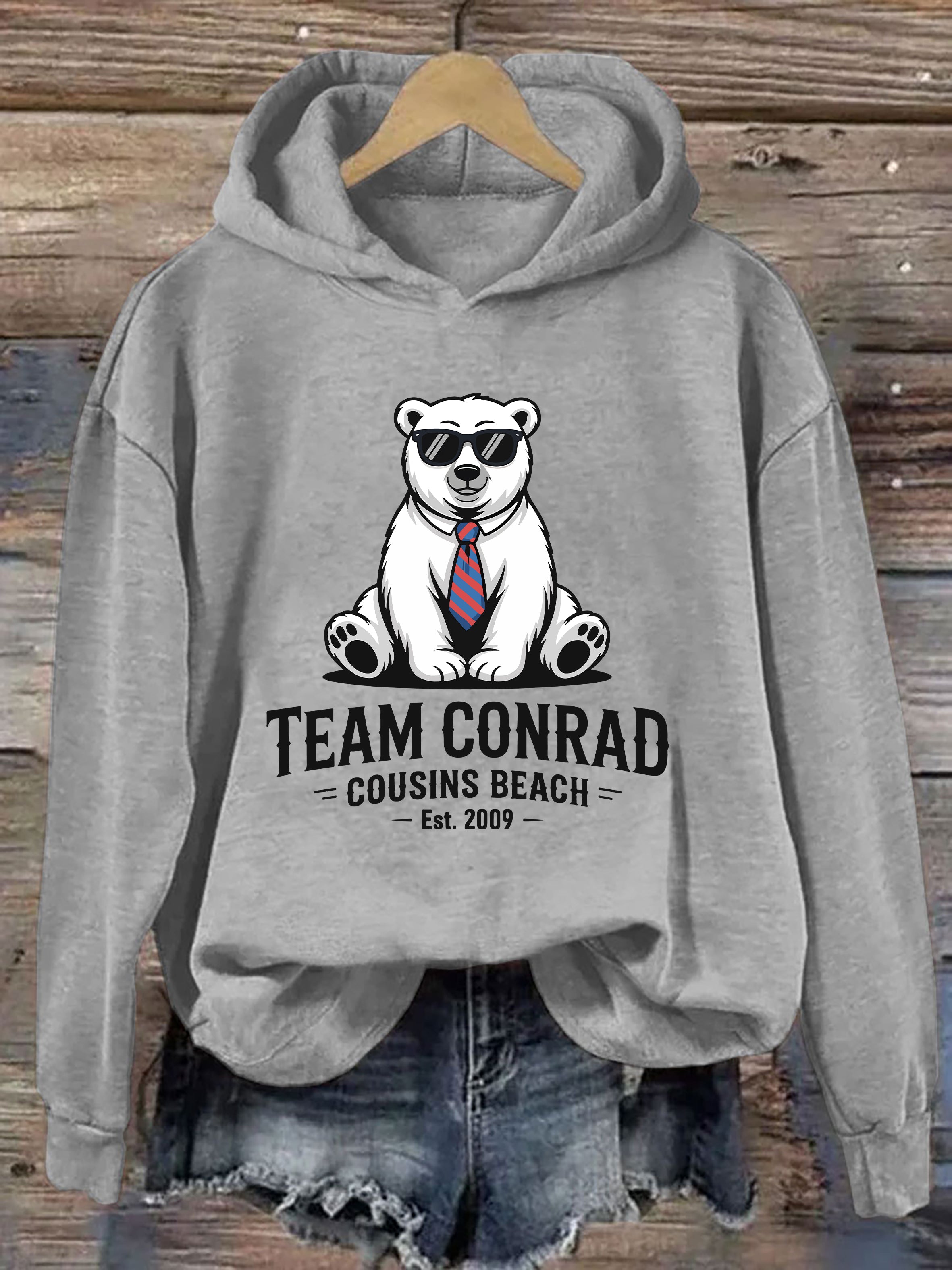 Team Conrad Junior Mint Bear Hoodie