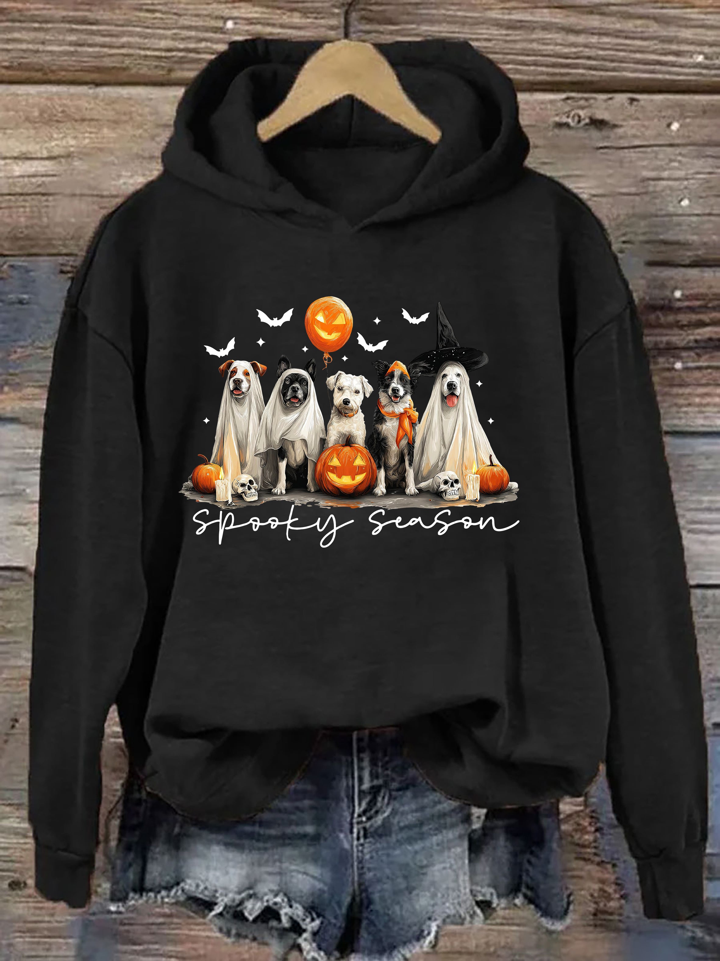 Retro Ghost Dog Hoodie