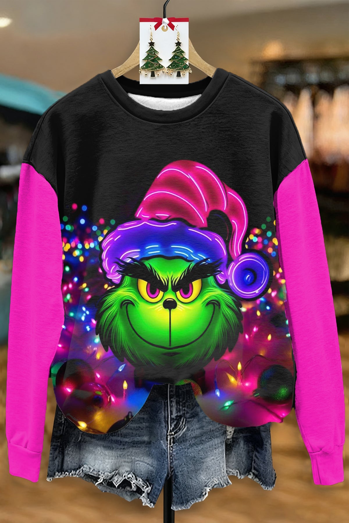 CHRISTMAS MONSTER CREW NECK SWEATSHIRT