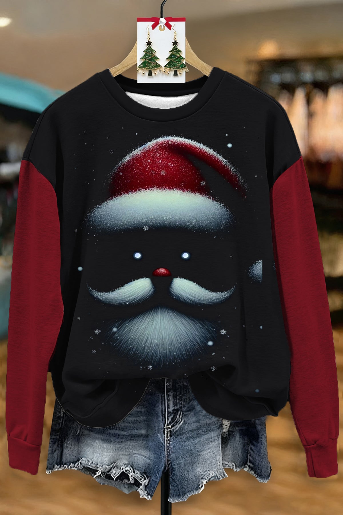 DARK SANTA CLAUS CREW NECK SWEATSHIRT