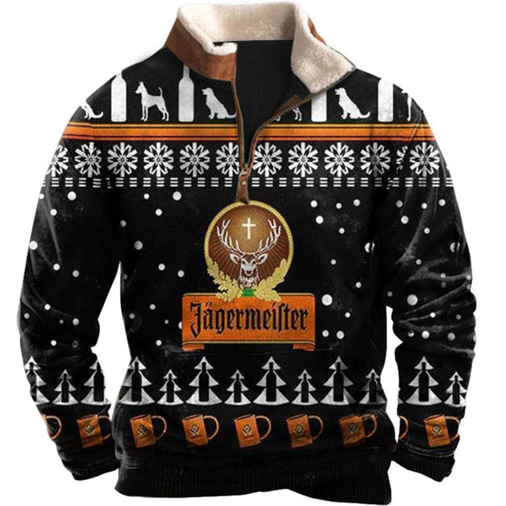 Jagermeister 1/4 Zip Stand Collar Sweatshirt
