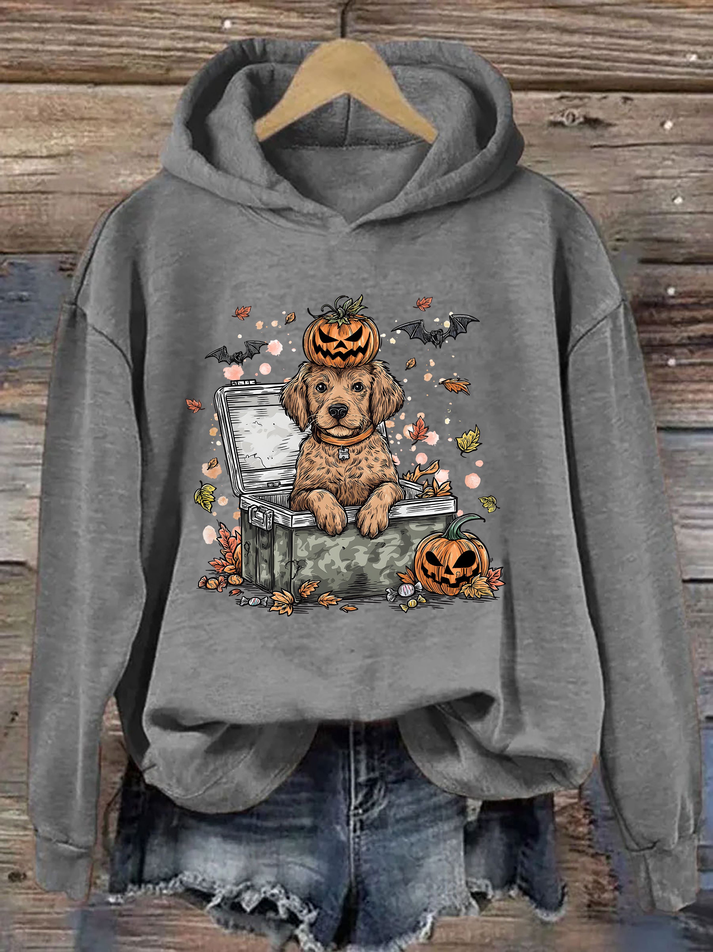 Brown Lab Halloween Hoodie
