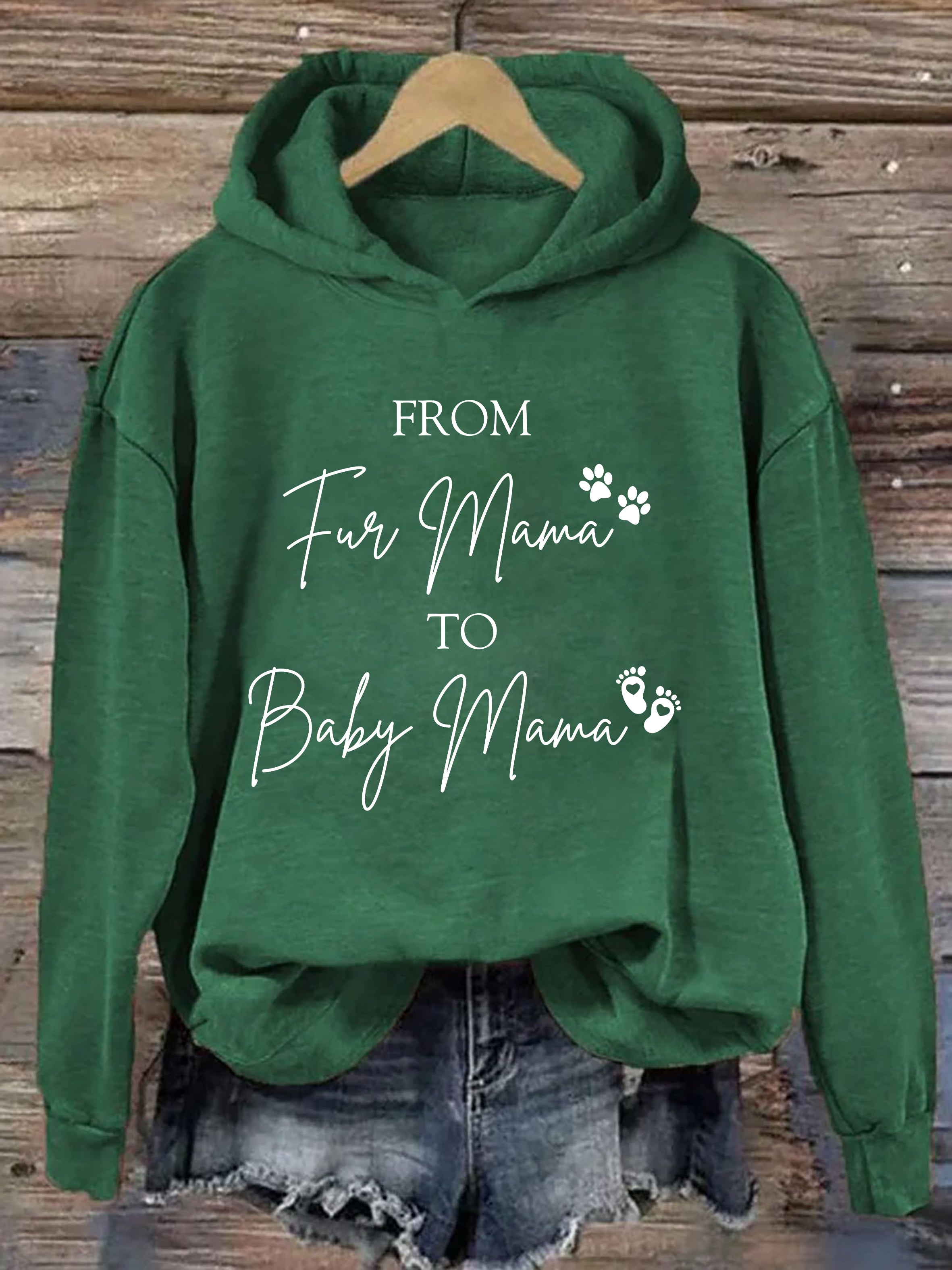 From Fur Mama To Baby Mama Hoodie
