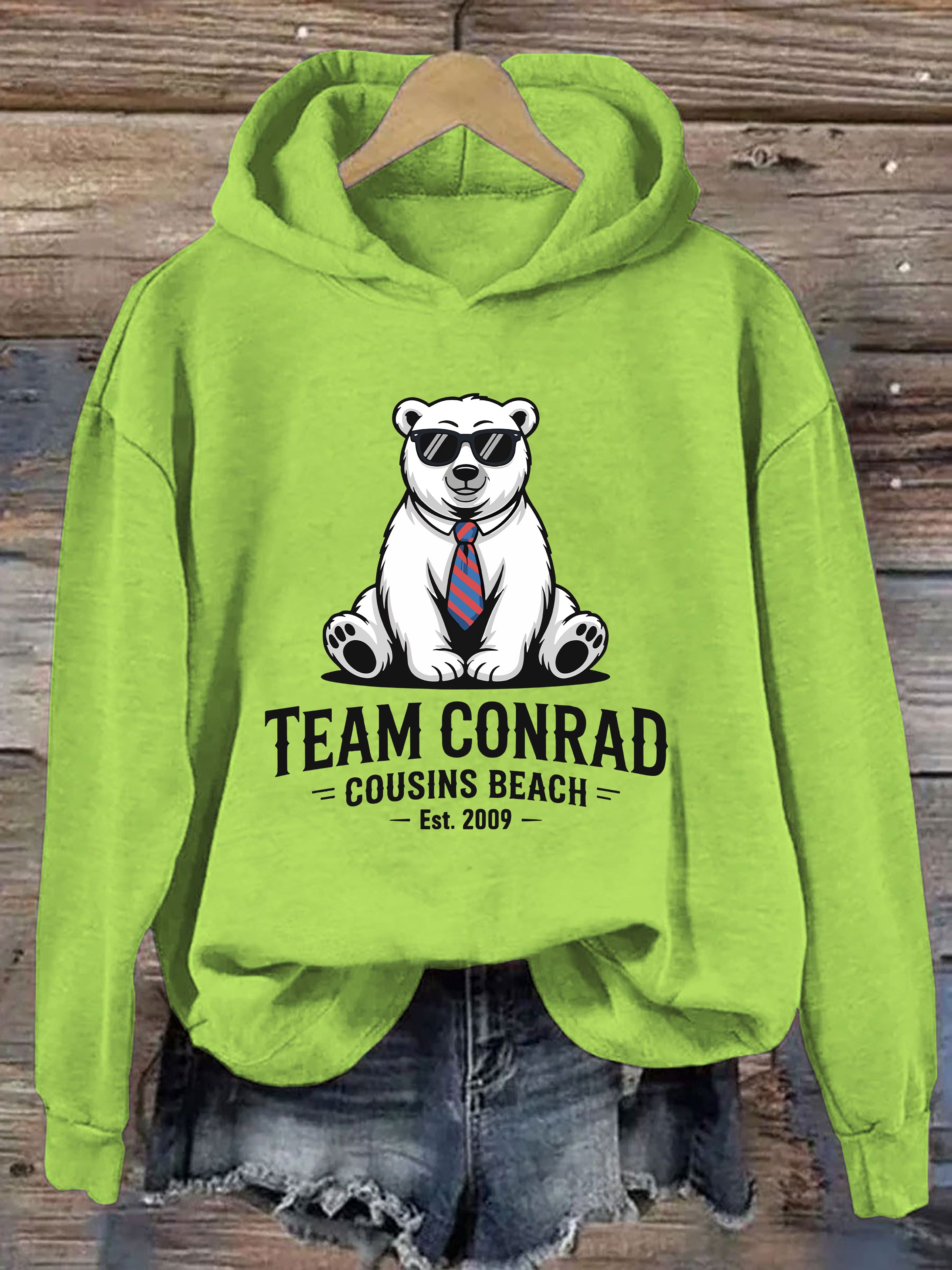 Team Conrad Junior Mint Bear Hoodie
