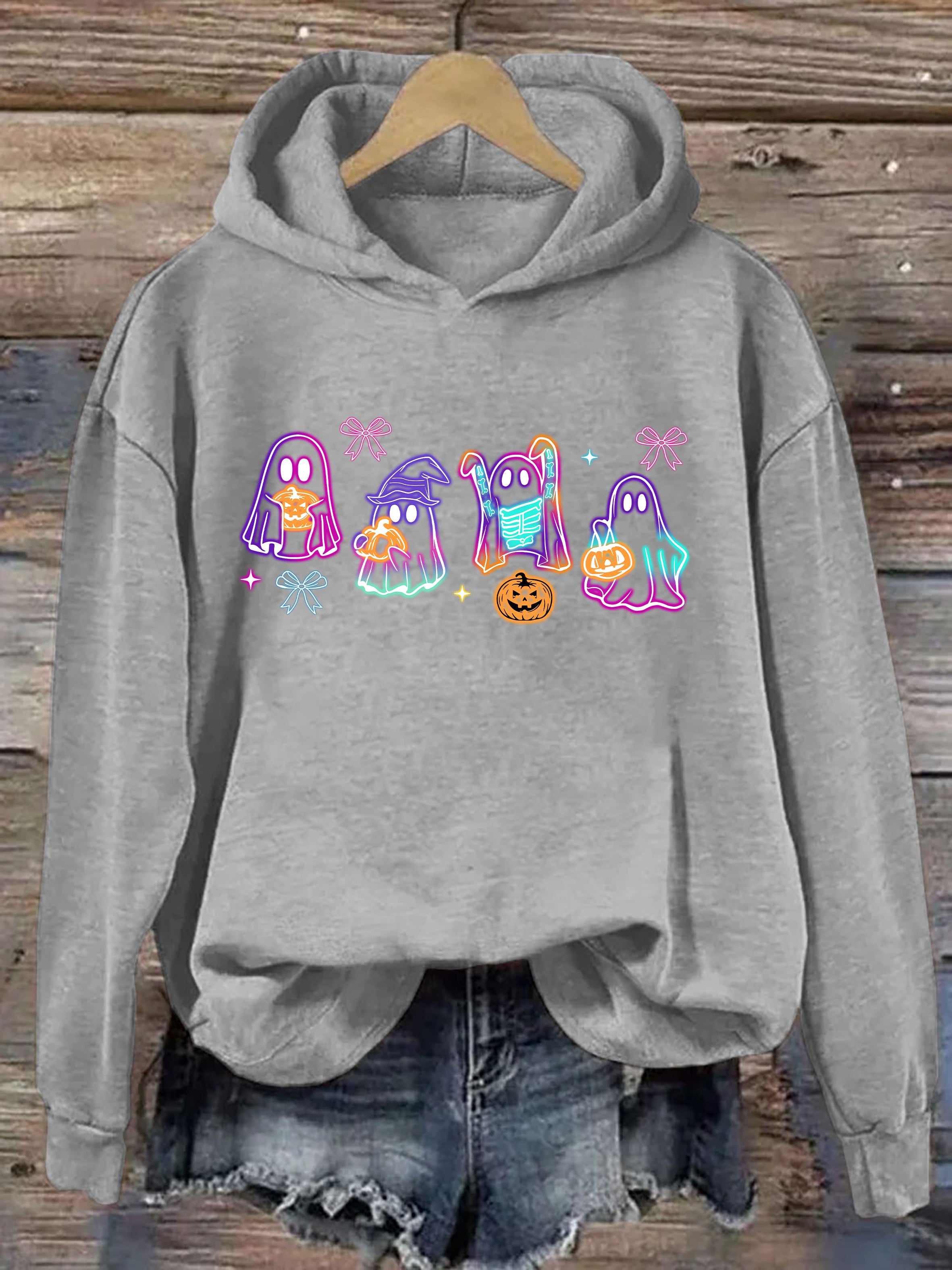 Halloween Ghost Neon Hoodie