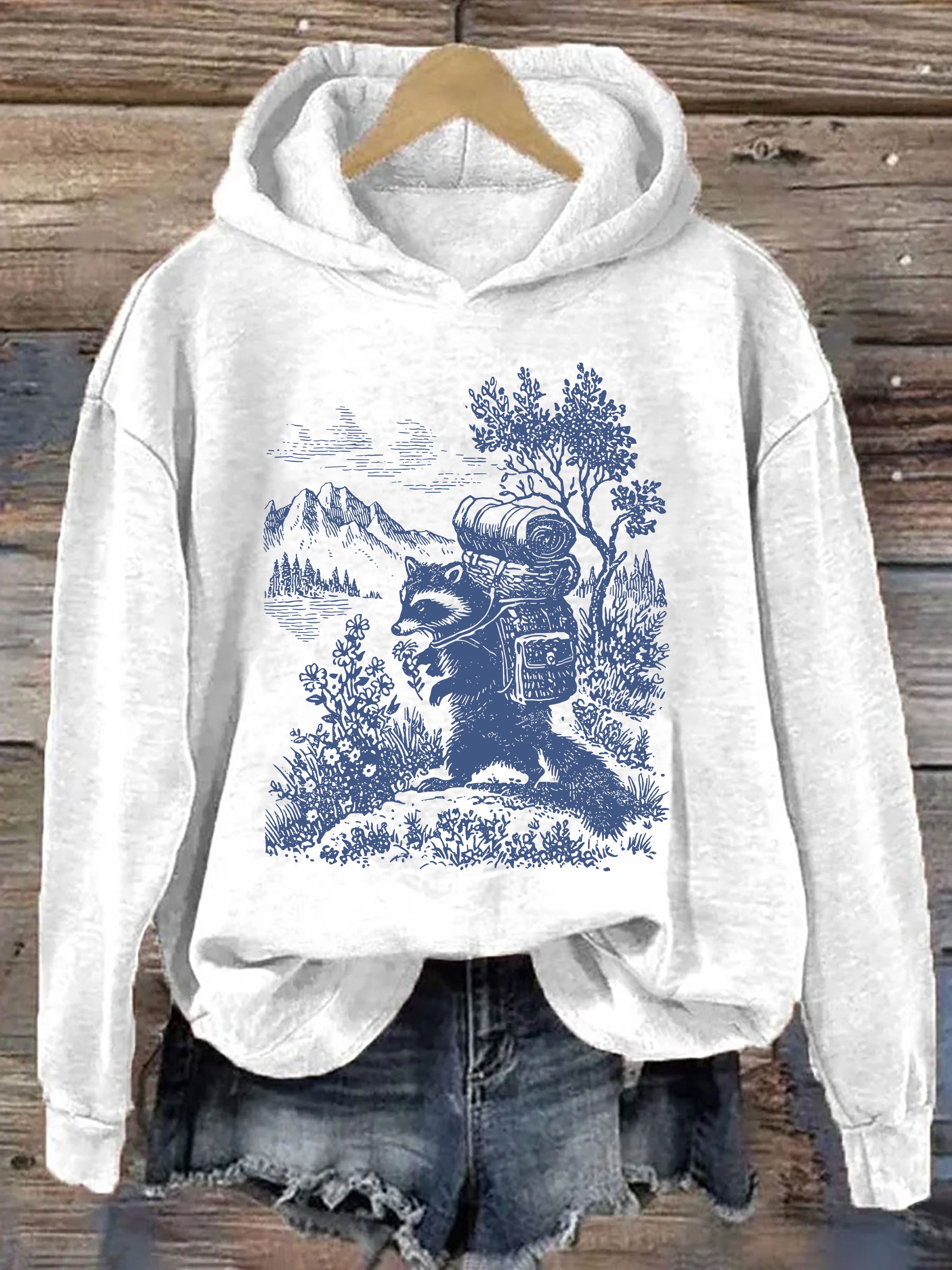 Raccoon Hiking Hoodie