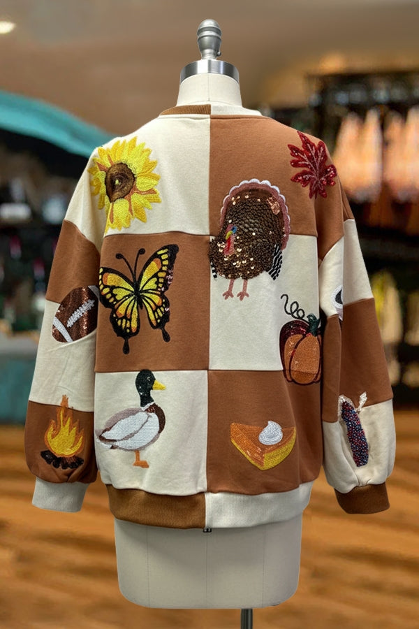 Autumn Thanksgiving Turkey Sweatshirt
