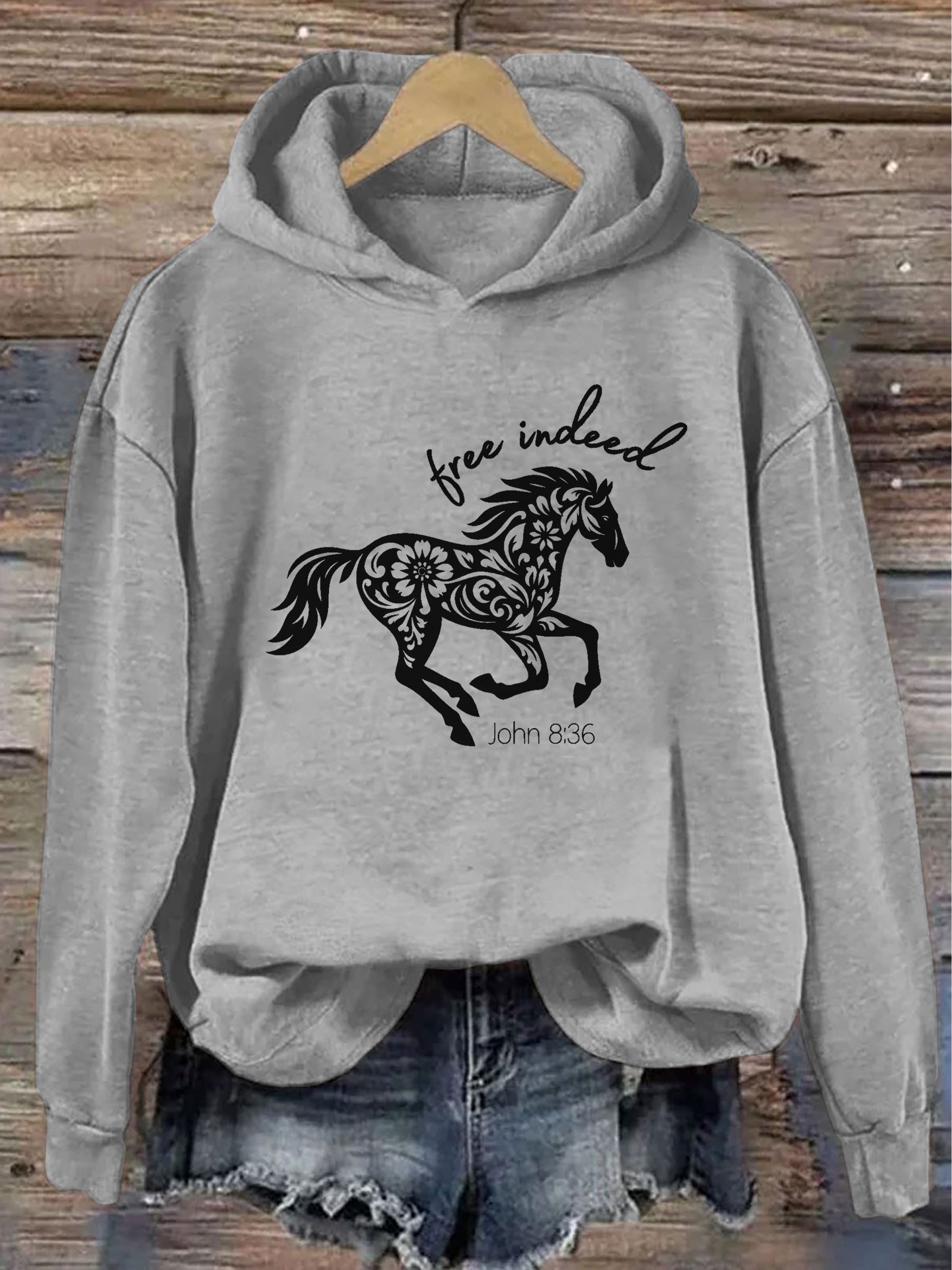 Free Indeed Christian Horse Hoodie
