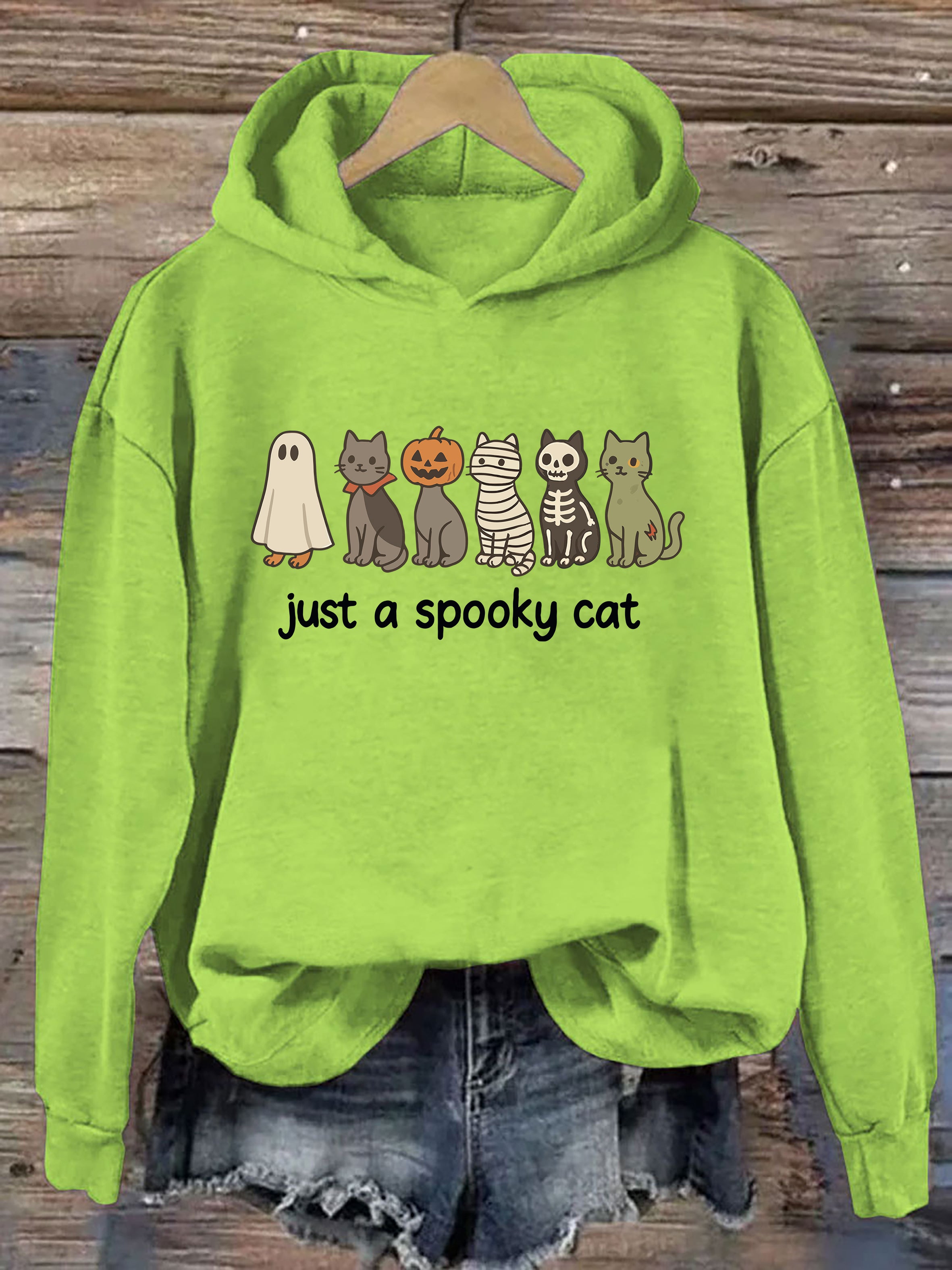 Halloween Just A Spooky Cat Hoodie