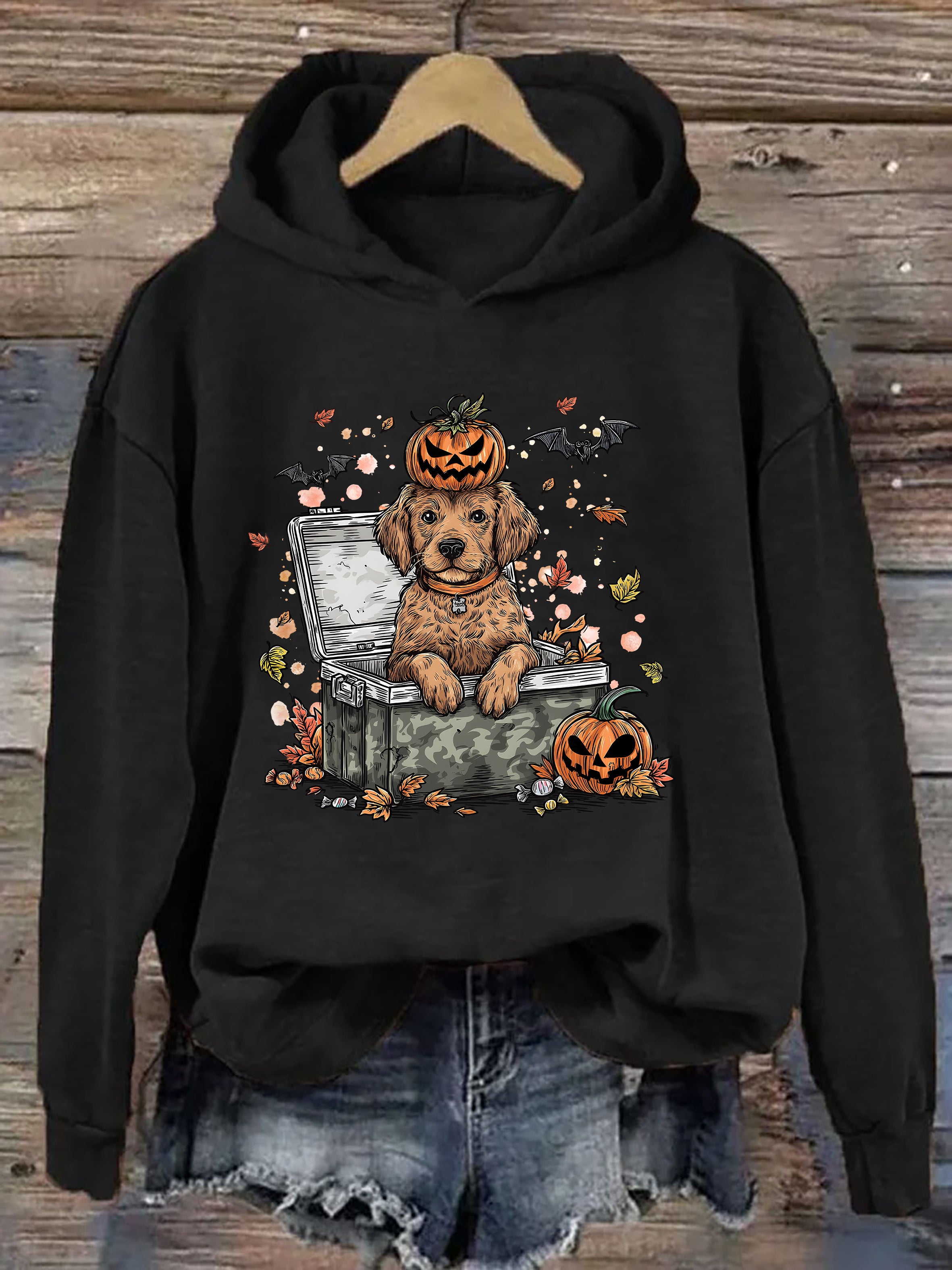 Brown Lab Halloween Hoodie