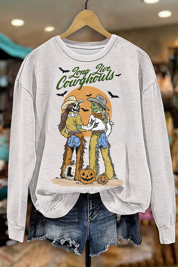 Halloween Western Cowgirl Bat Sweatshirt