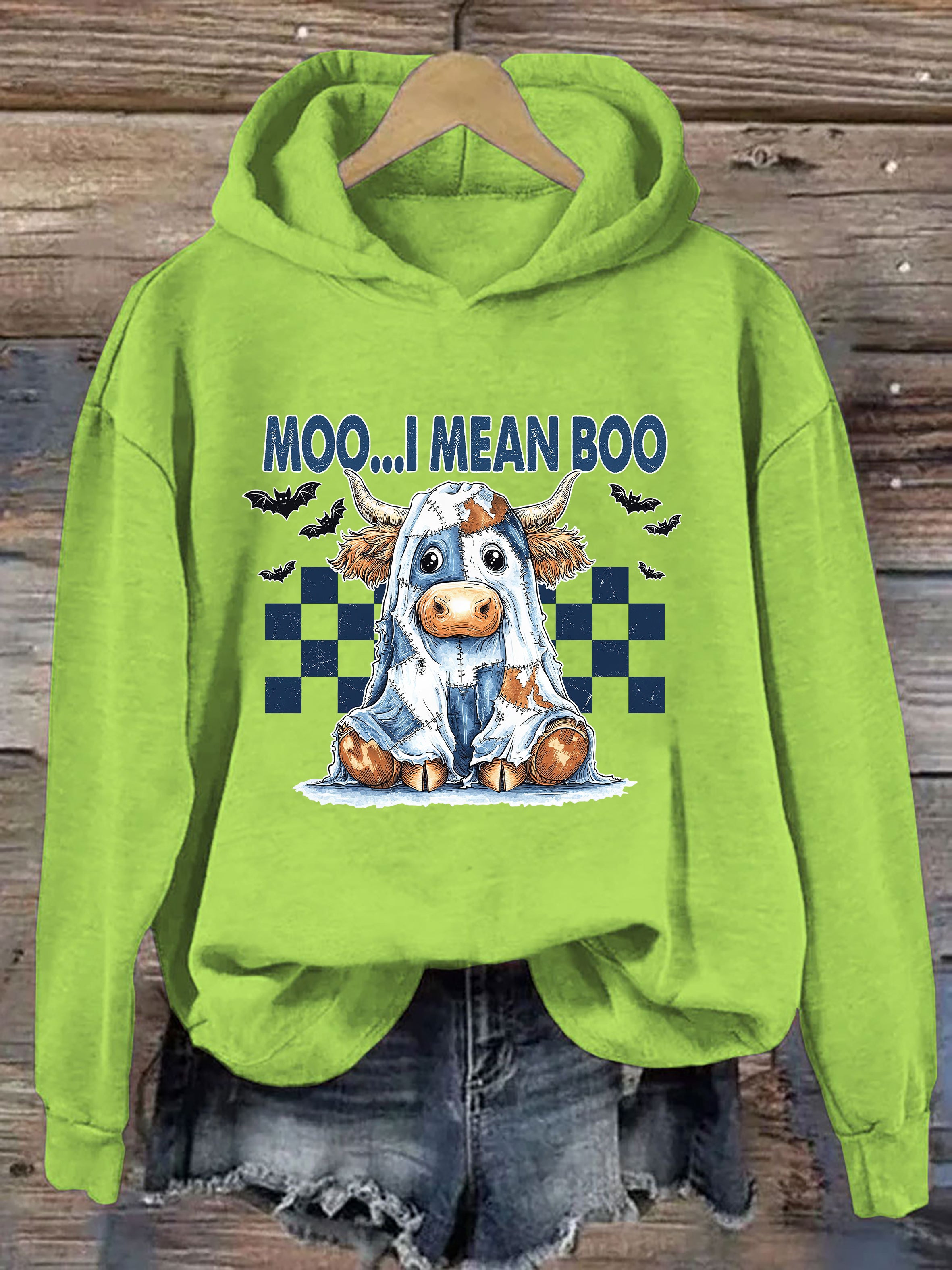 Moo I Mean Boo Hoodie