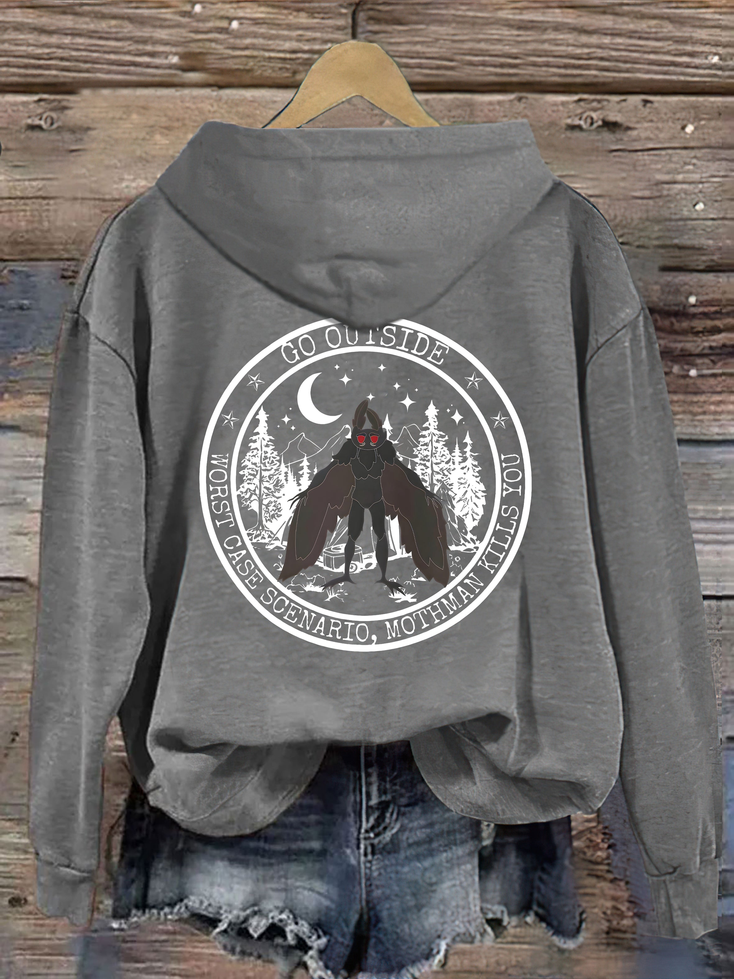 Go Outside Worst Case Scenario Mothman Hoodie