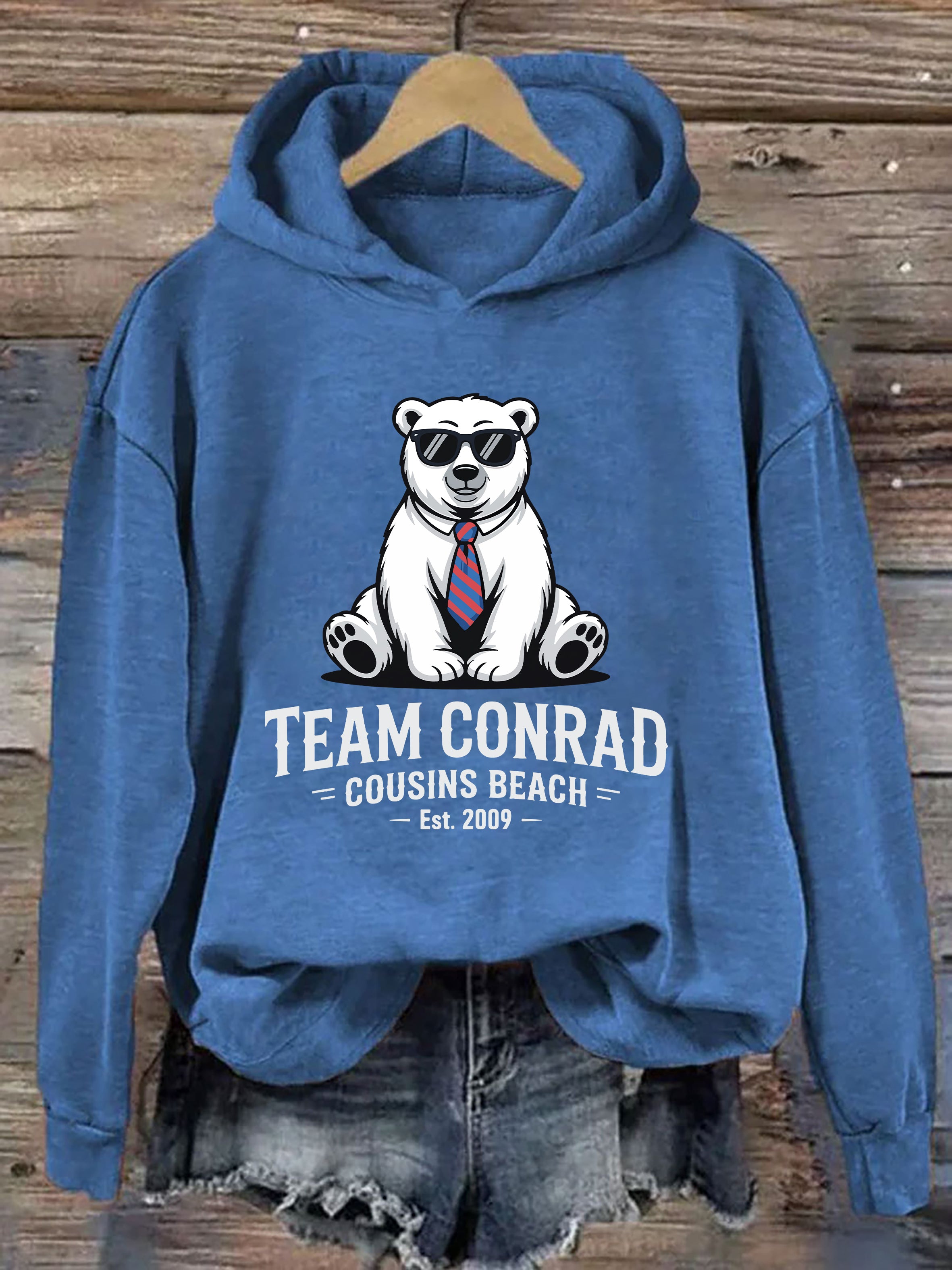 Team Conrad Junior Mint Bear Hoodie
