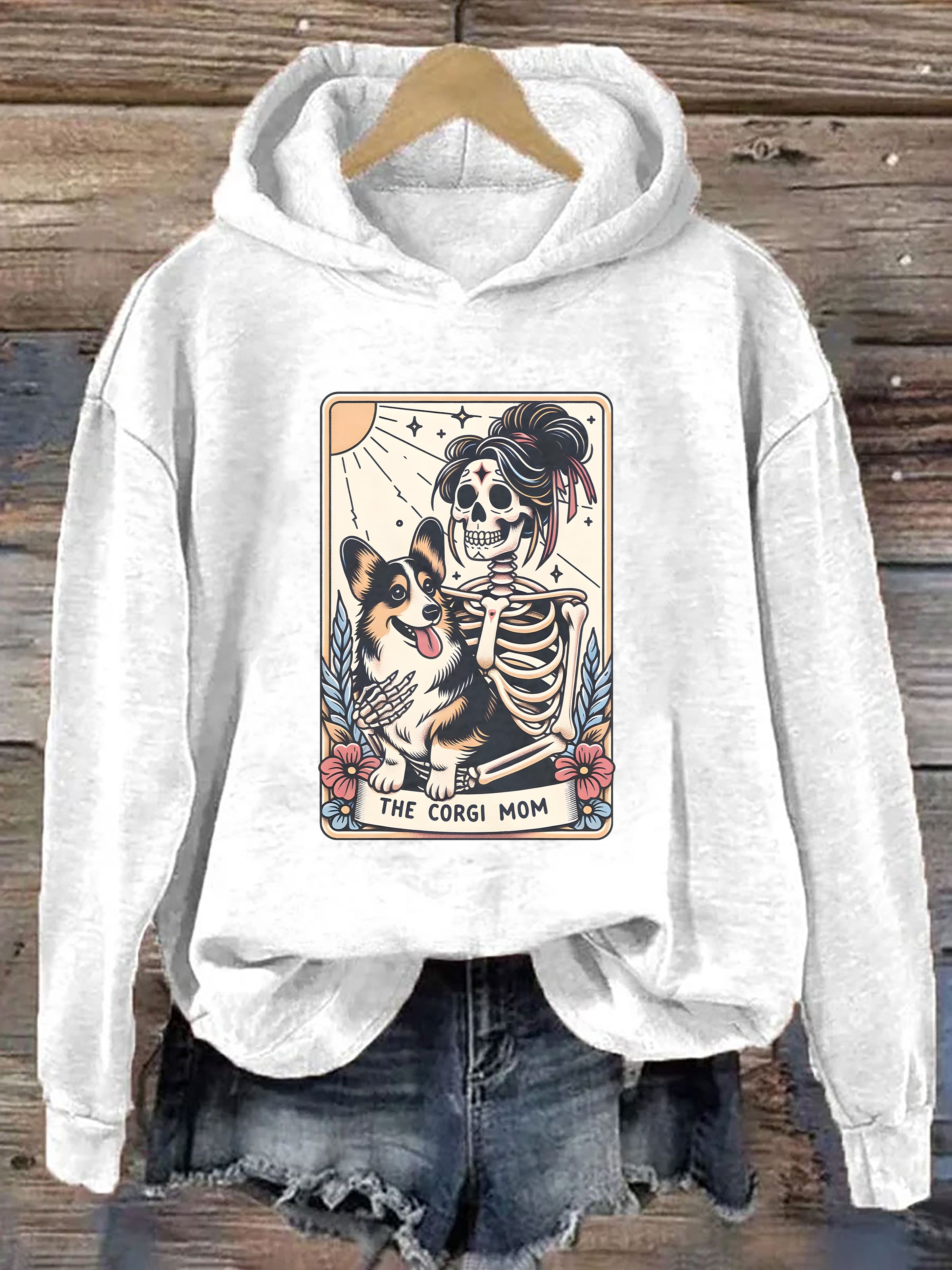 Corgi Mom Tarot Card Hoodie
