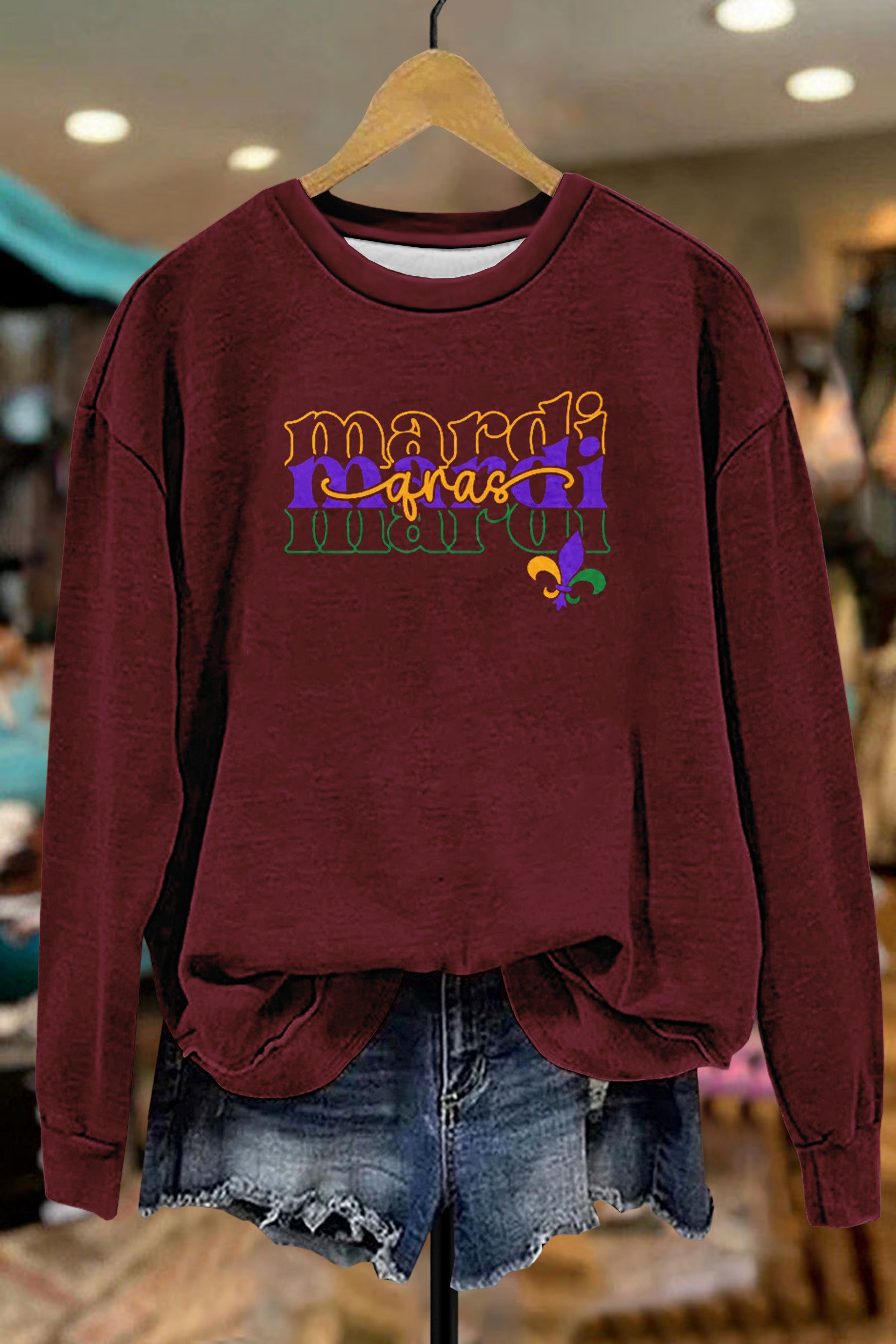Cozy Carnival Letter Print Sweatshirt