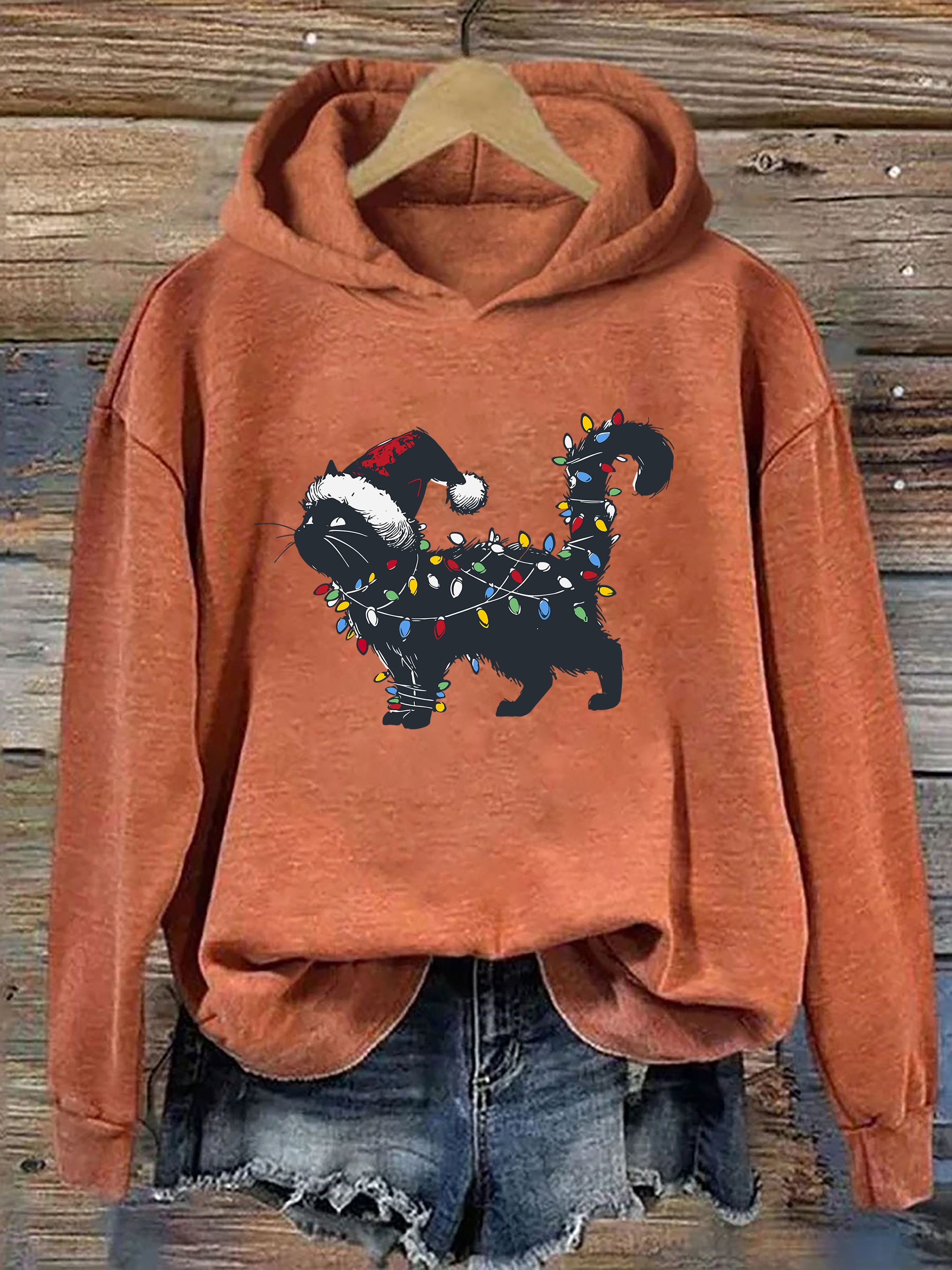 Cute Cat Christmas Hoodie