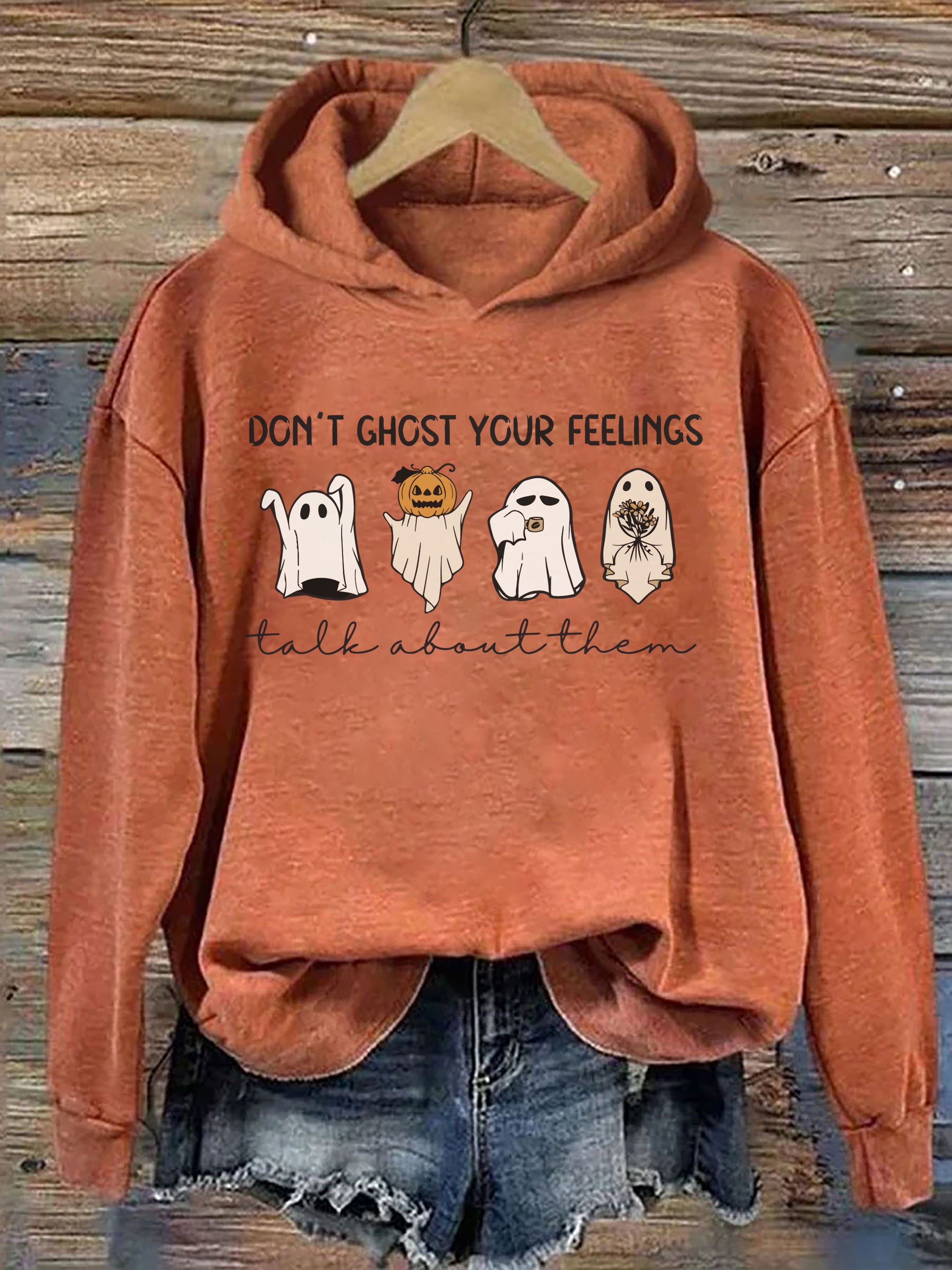 Halloween Don't Ghost Your Feelings Talk About Them Hoodie