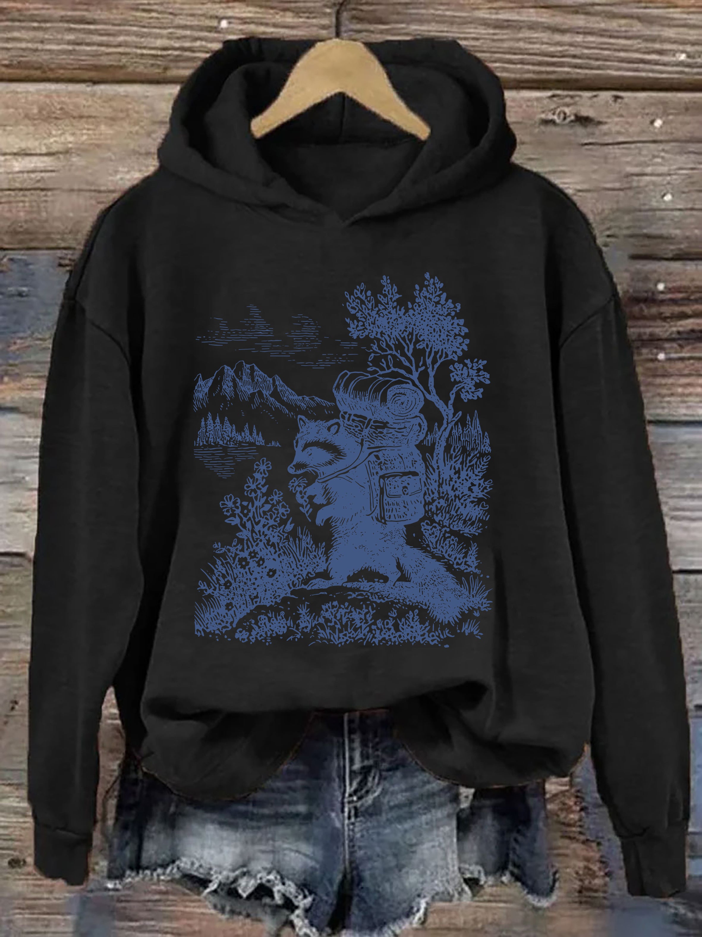 Raccoon Hiking Hoodie
