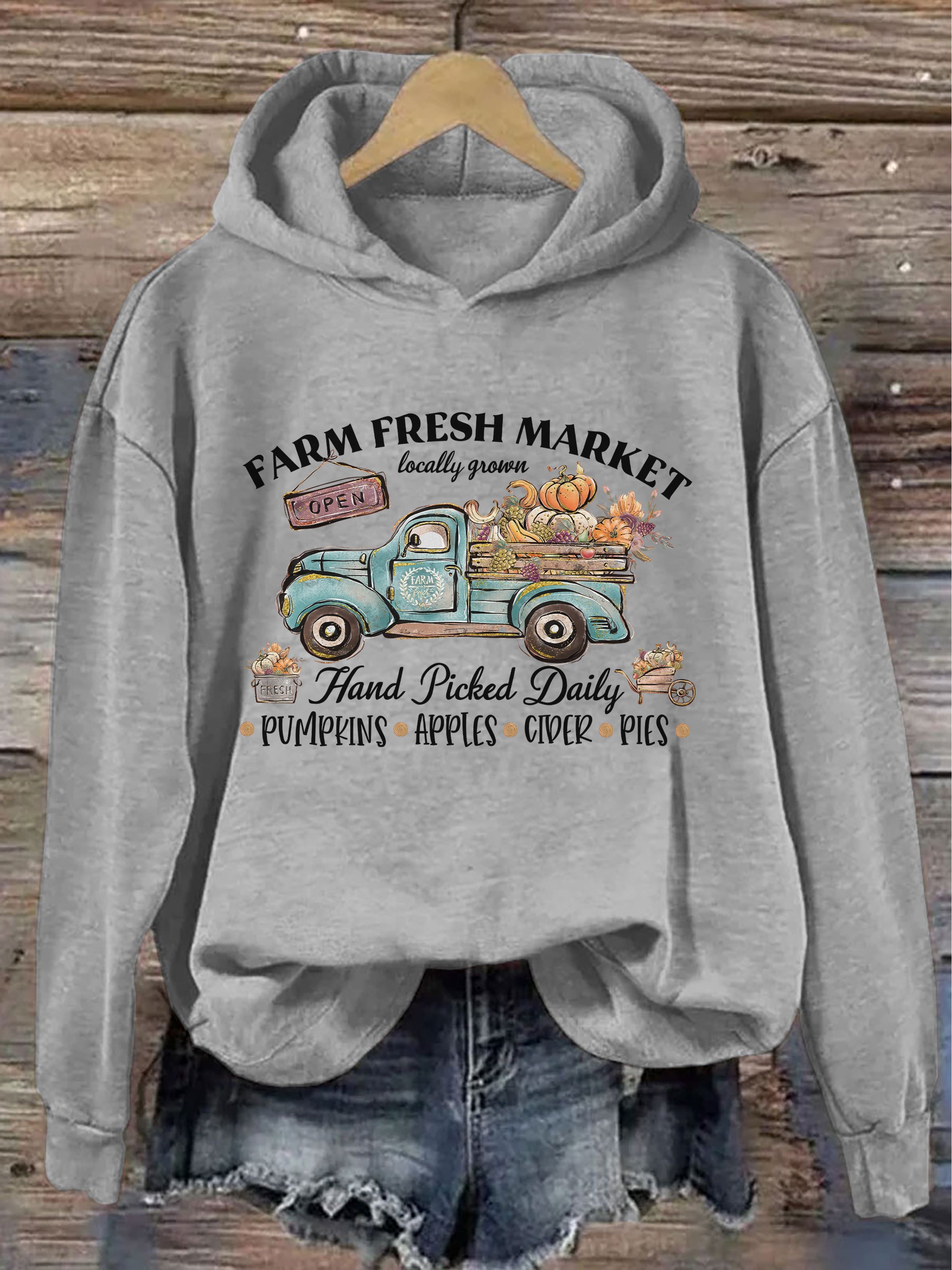 Farm Fresh Market Hand Picked Daily Hoodie