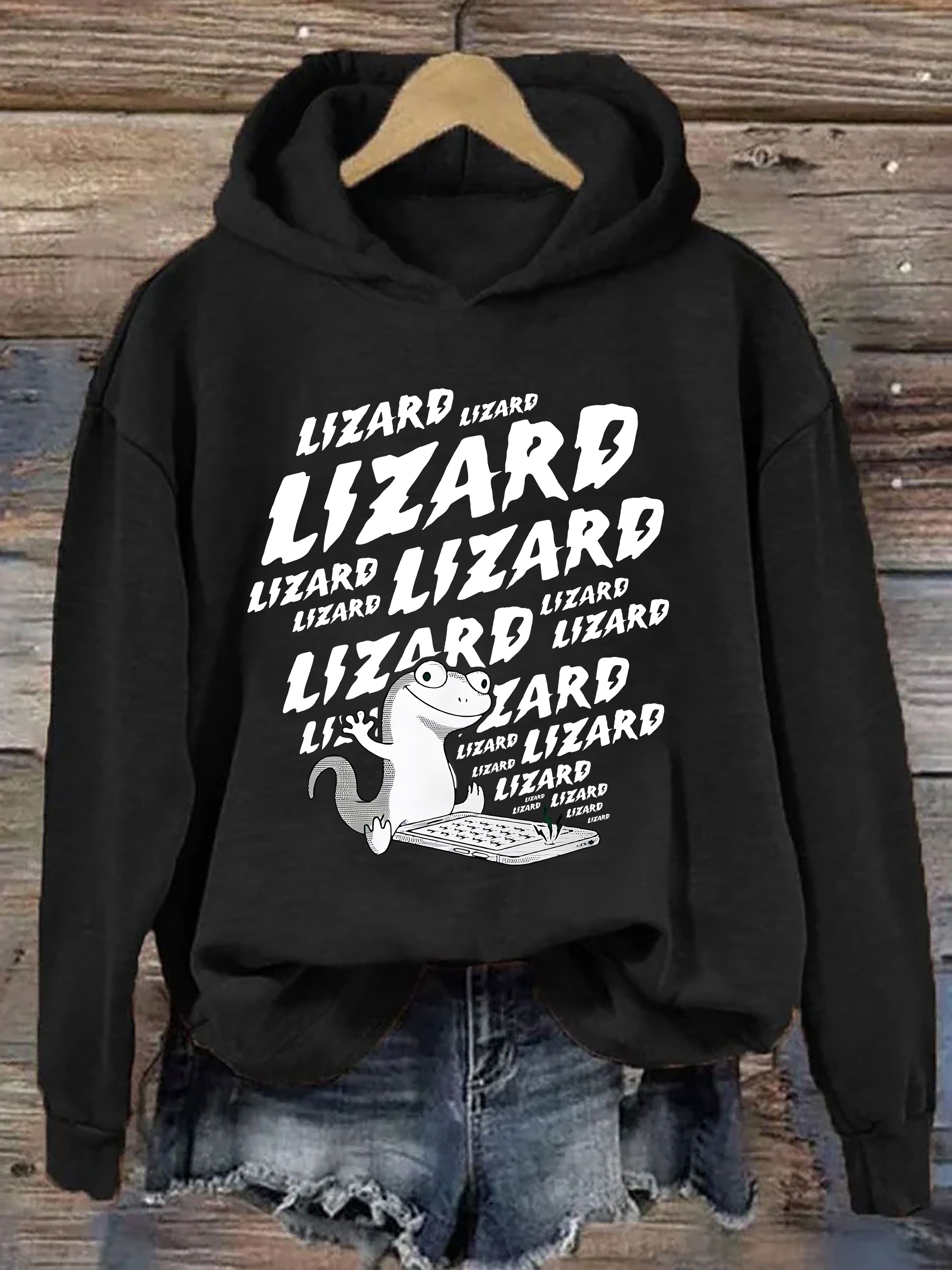 Lizard Wizard Lizard Meme Hoodie