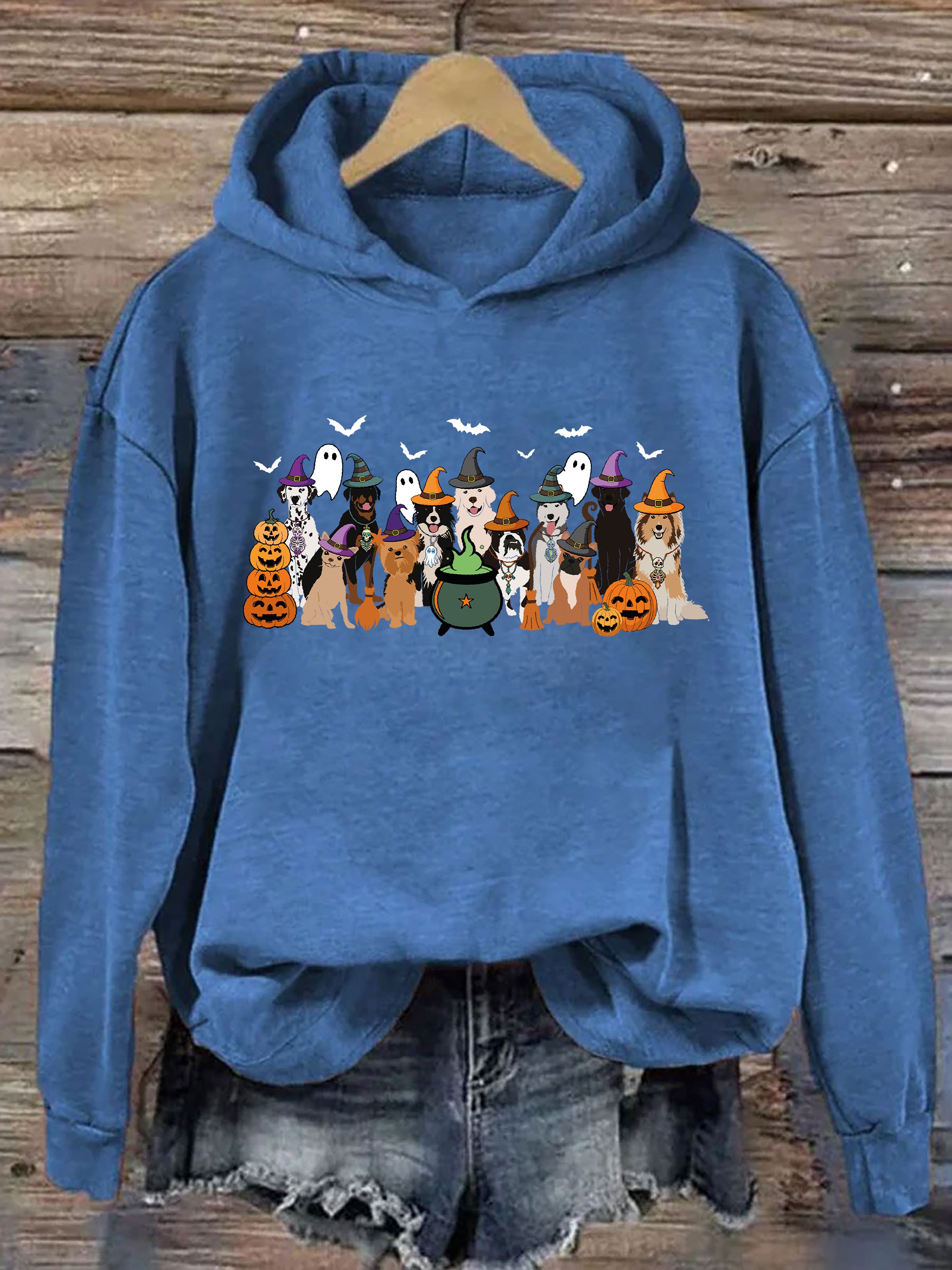 Witch Dogs Halloween Hoodie