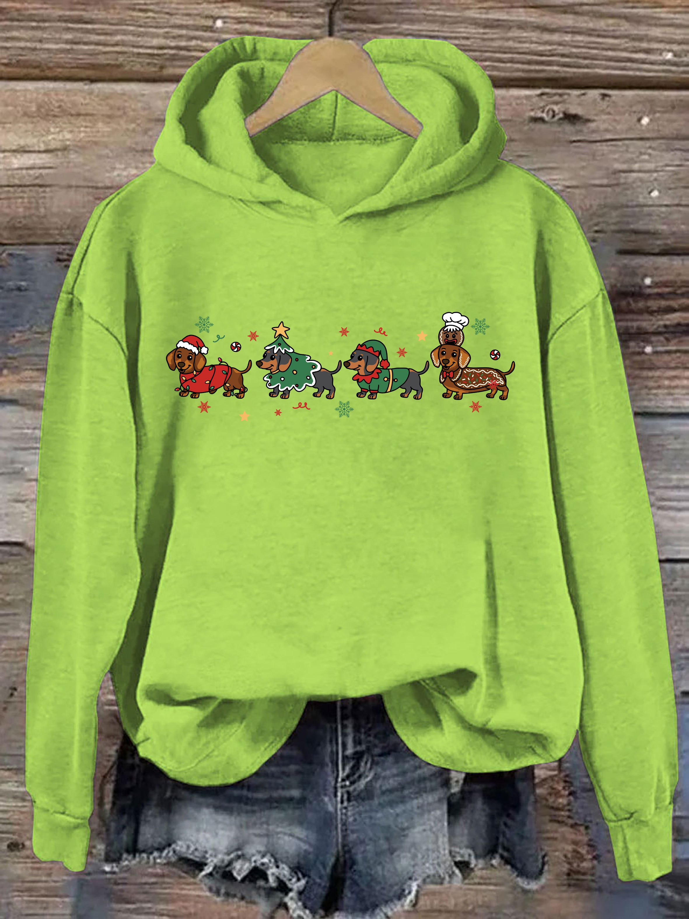 Funny Christmas Dachshund Dog Hoodie