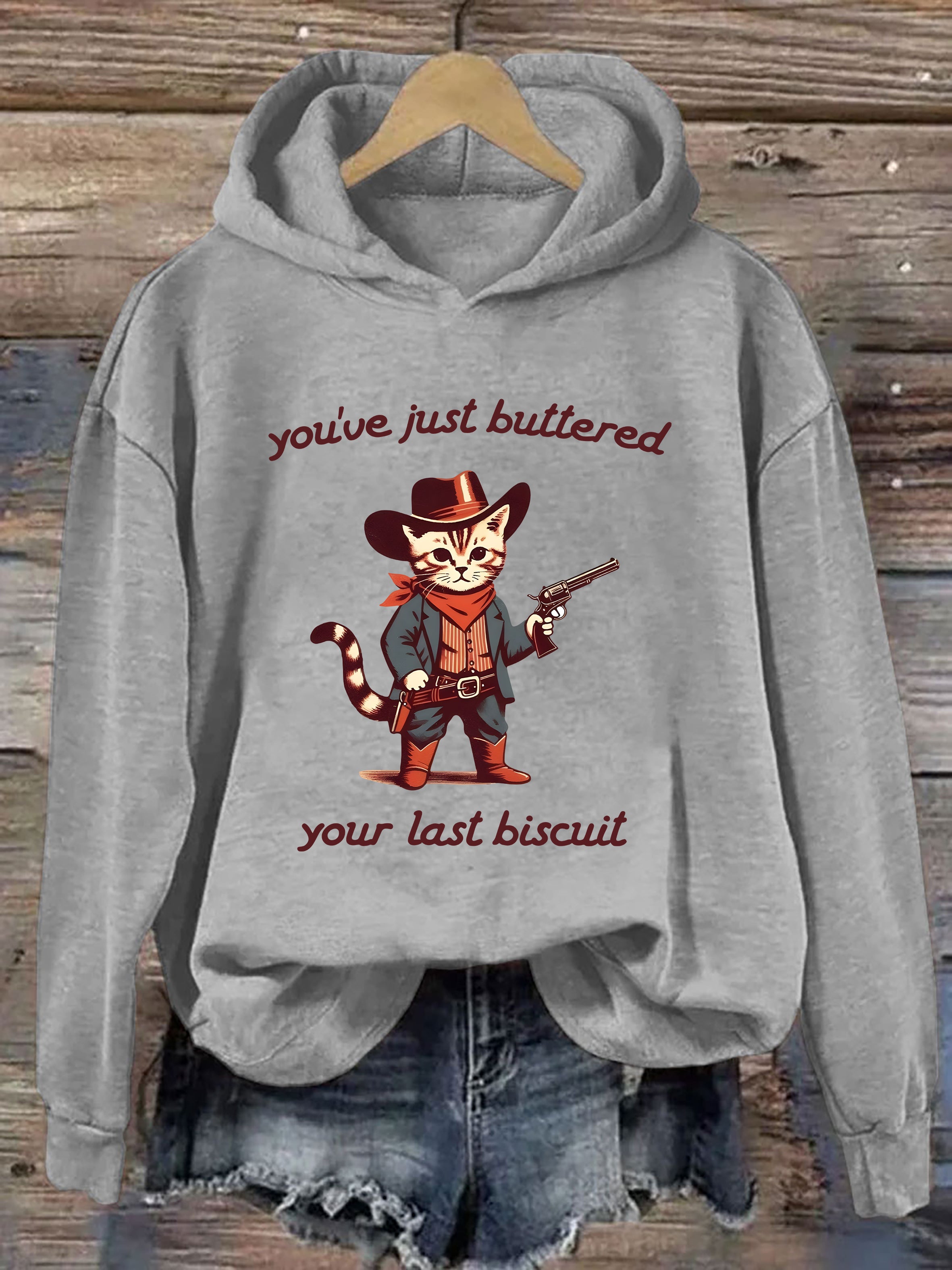 Meowdy Cat Women Apron Hoodie