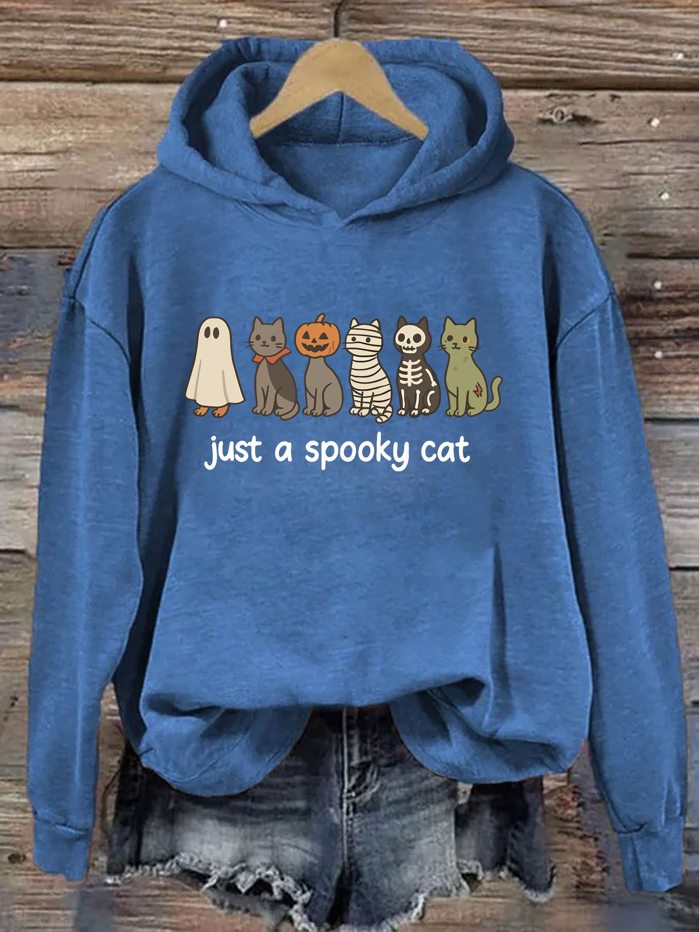 Halloween Just A Spooky Cat Hoodie