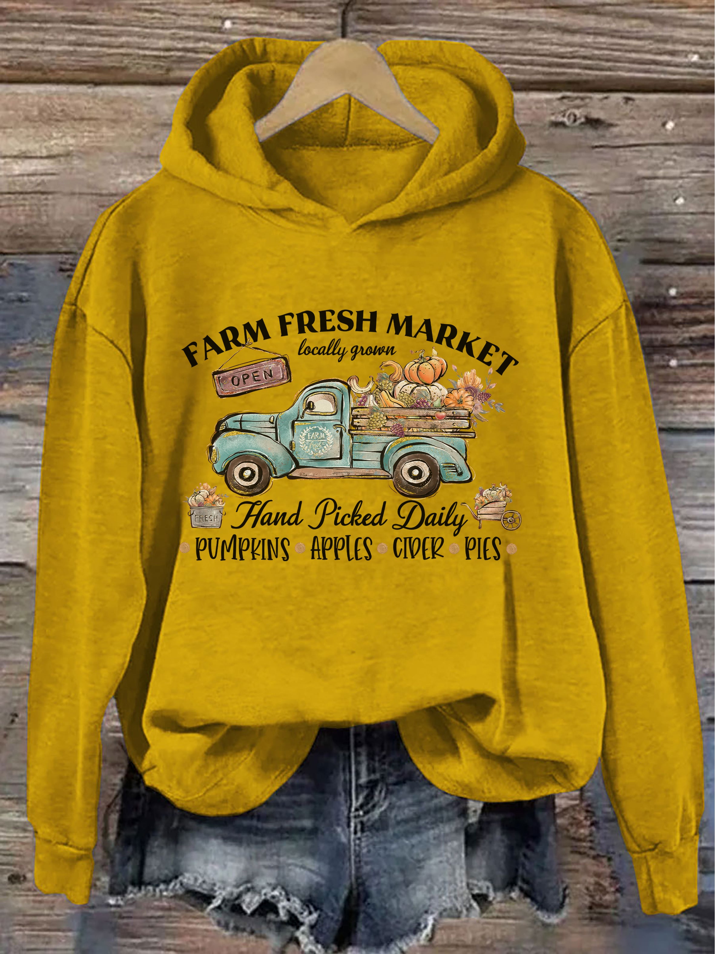Farm Fresh Market Hand Picked Daily Hoodie