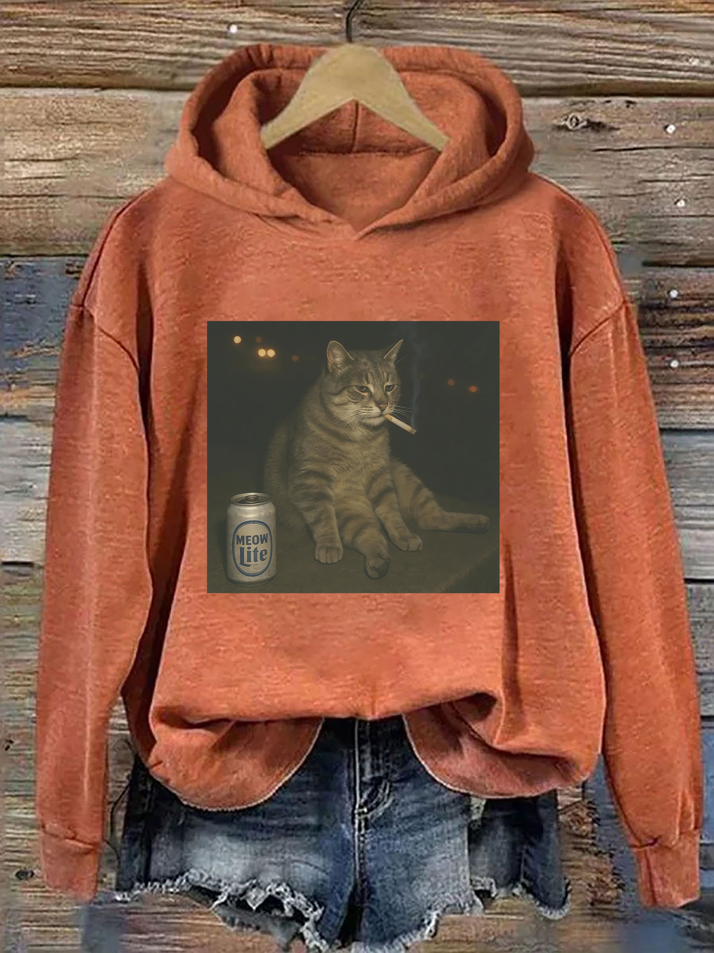 Funny Smoking Cat Meme Hoodie