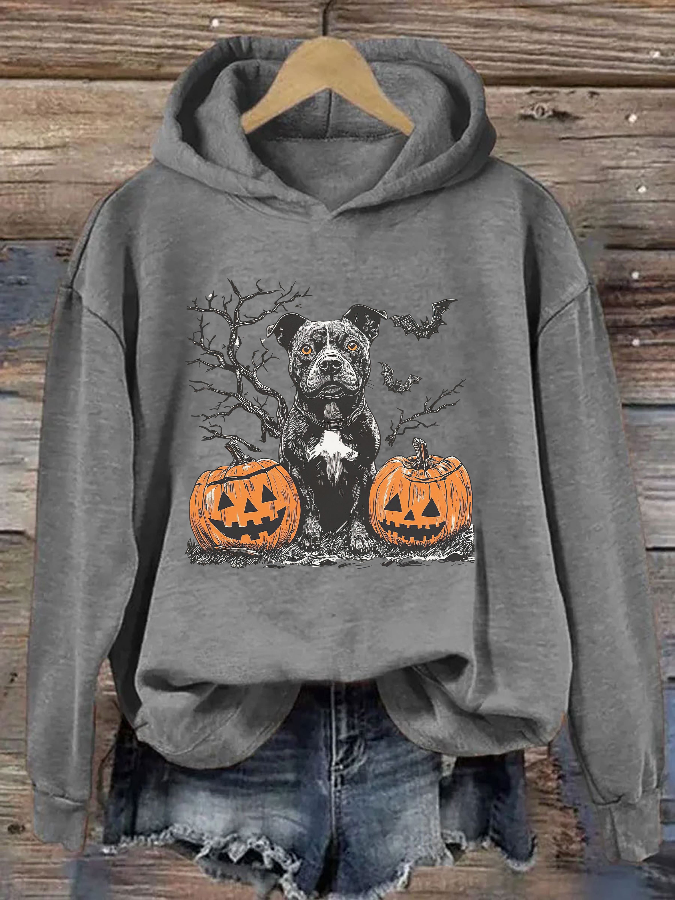 Pitbull Halloween Hoodie