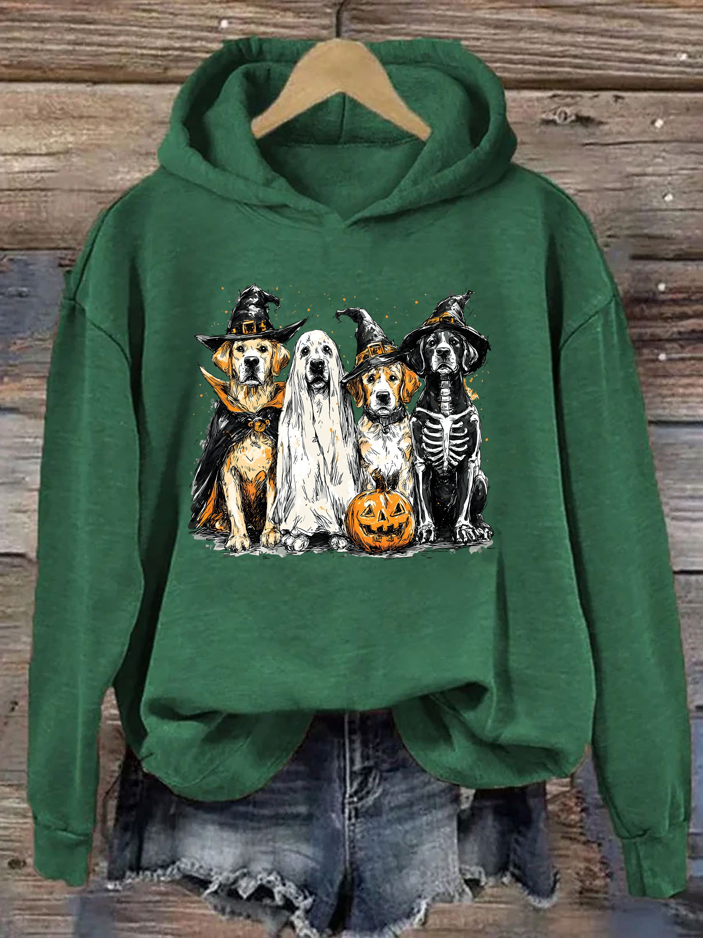 Retro Ghost Dog Hoodie
