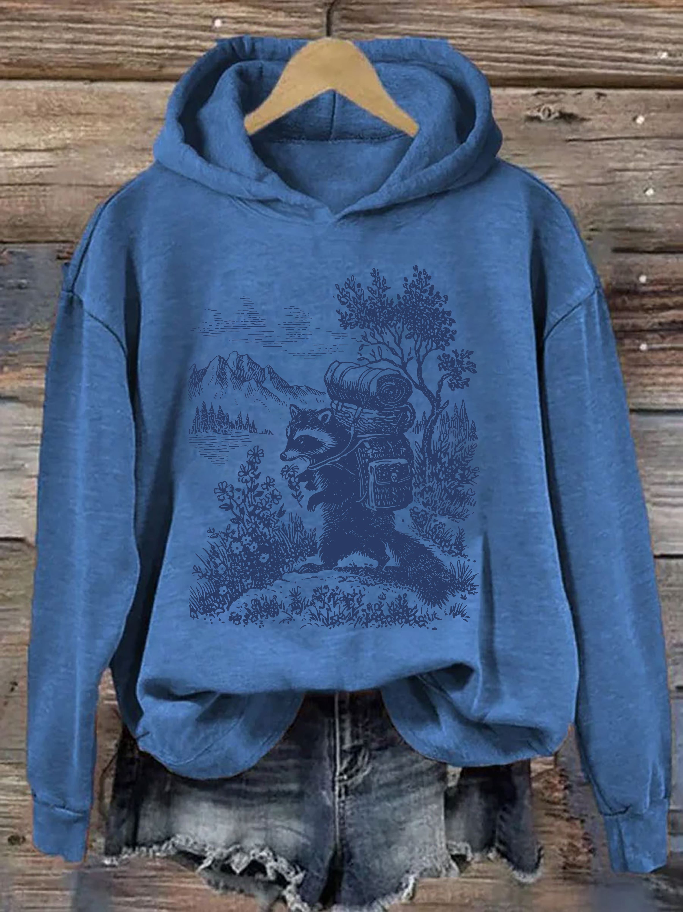 Raccoon Hiking Hoodie