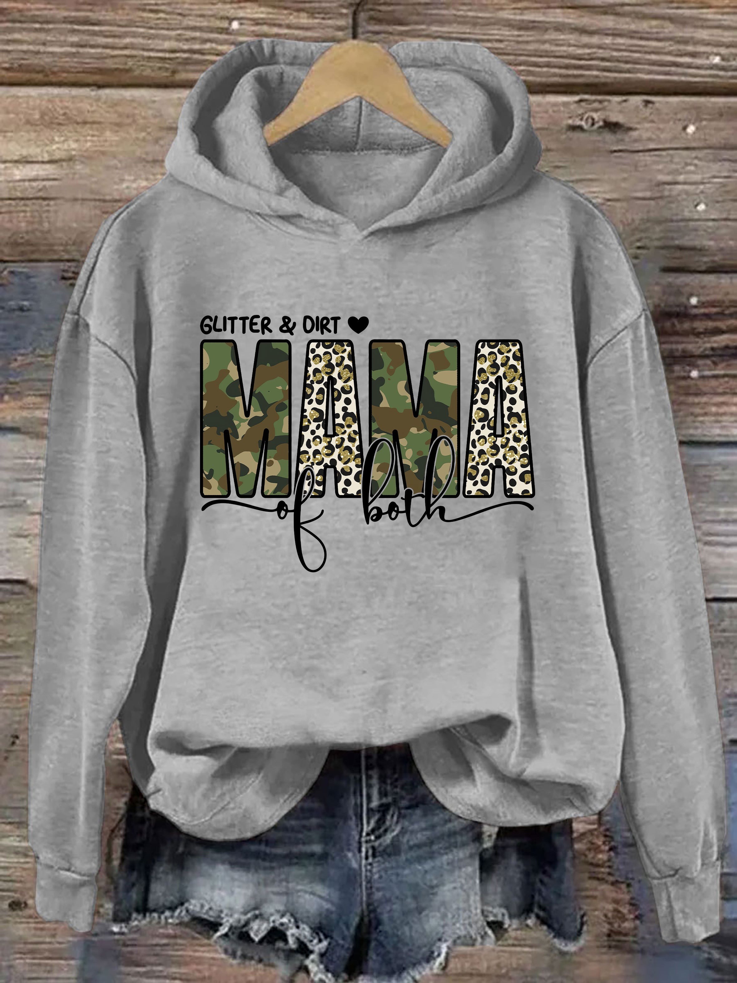 Glitter And Dirt Mama Of Both Hoodie