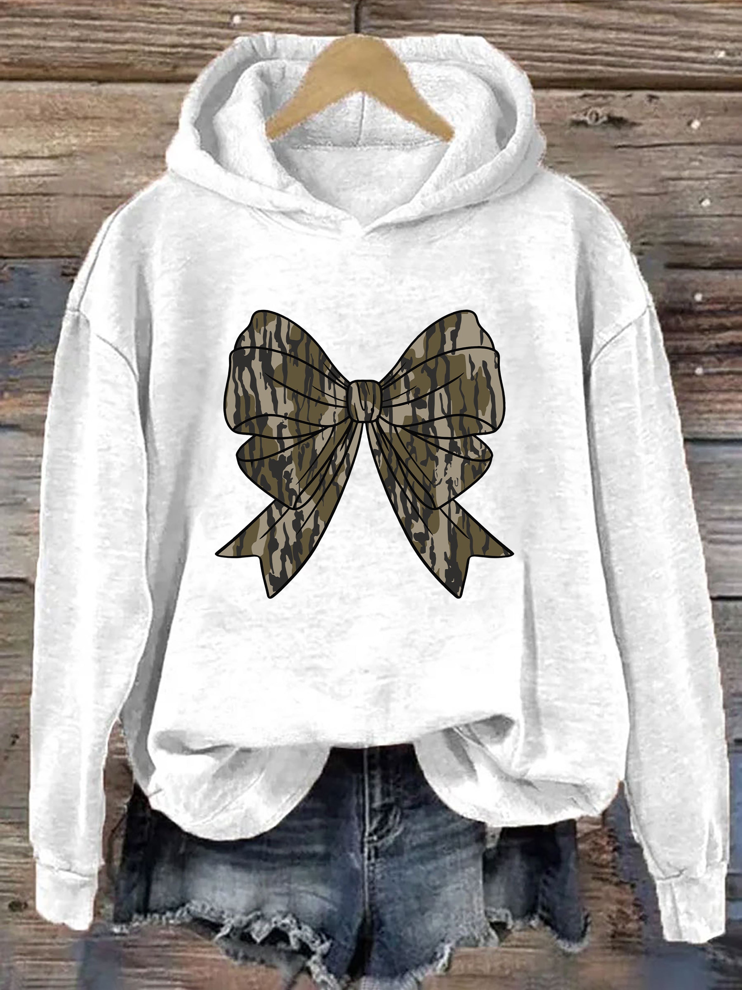 Camo Bow Hoodie