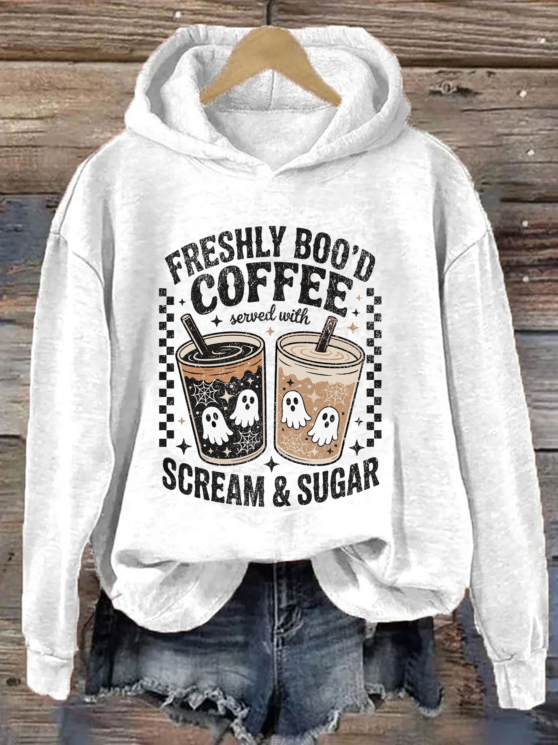 Ghost Halloween Coffee Hoodie