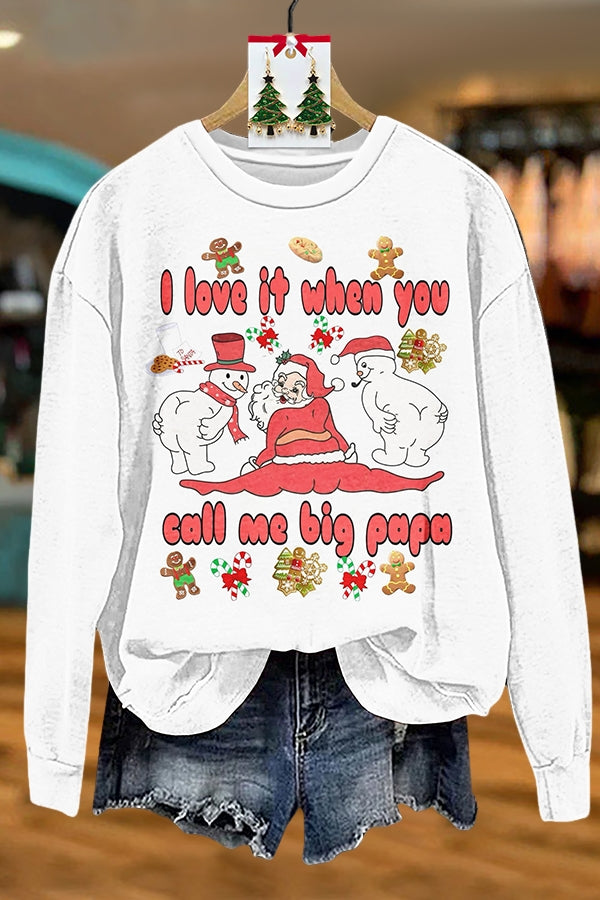 Parody Santa Claus Snowman Sweatshirt