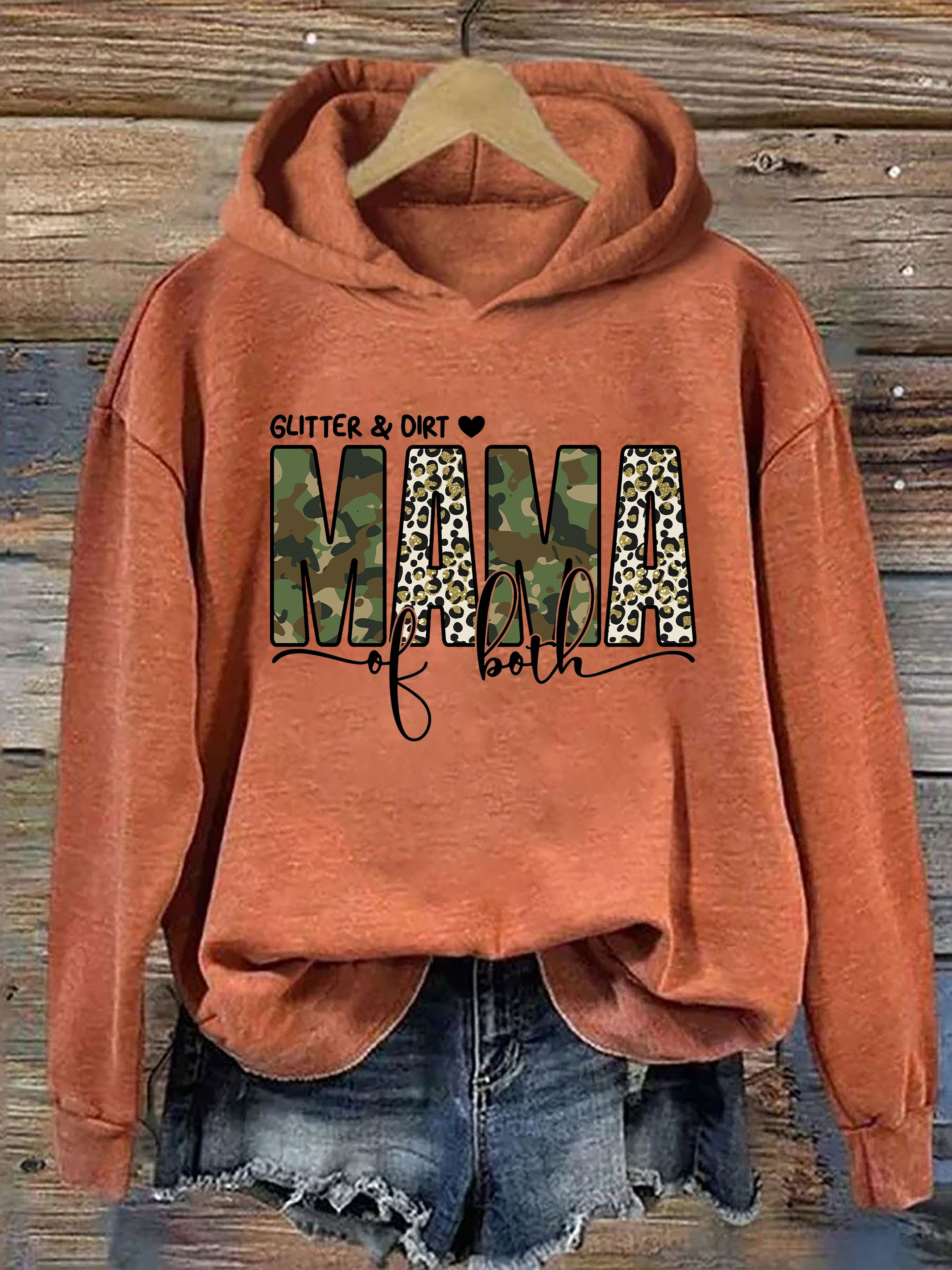 Glitter And Dirt Mama Of Both Hoodie