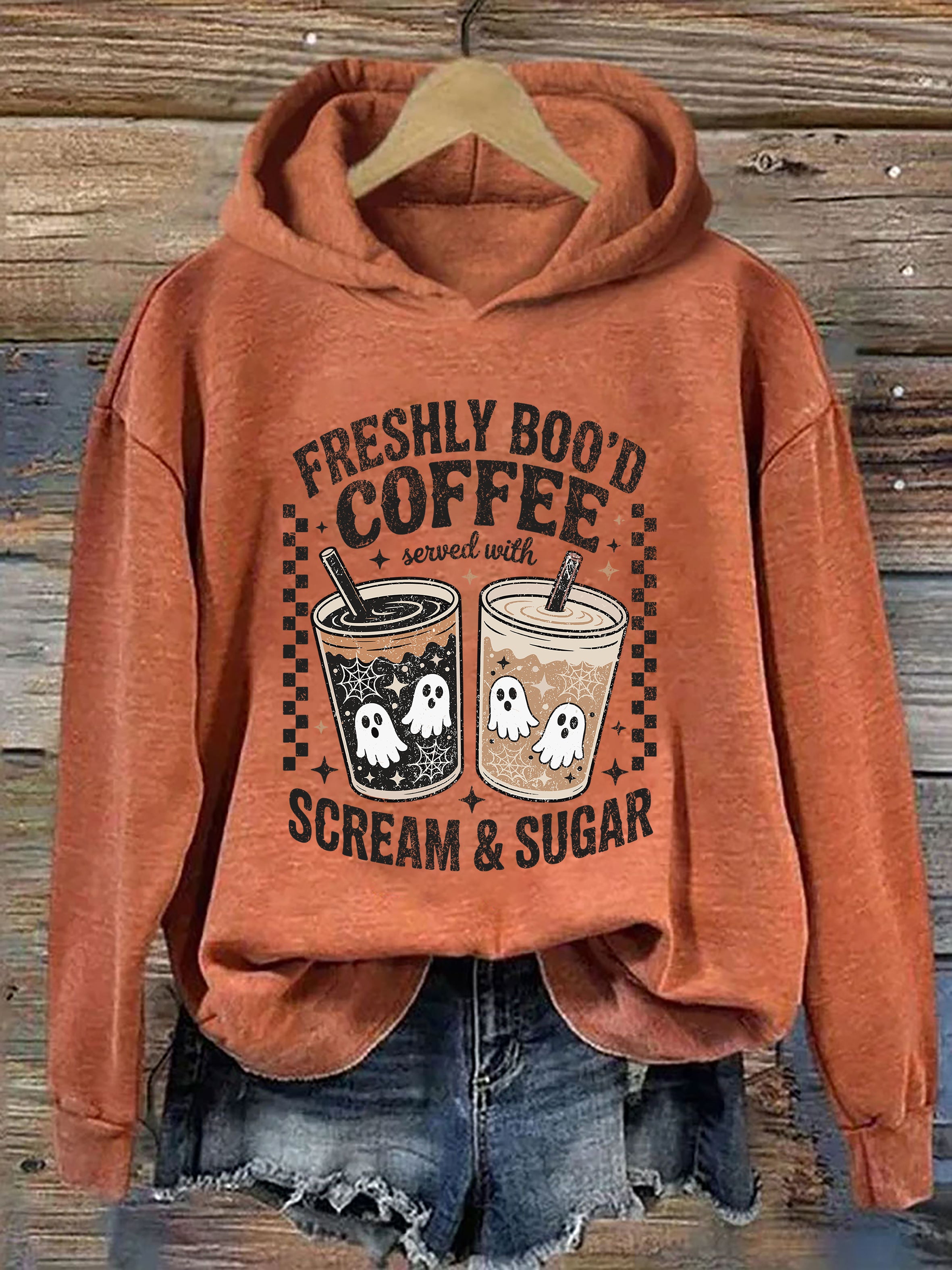 Ghost Halloween Coffee Hoodie