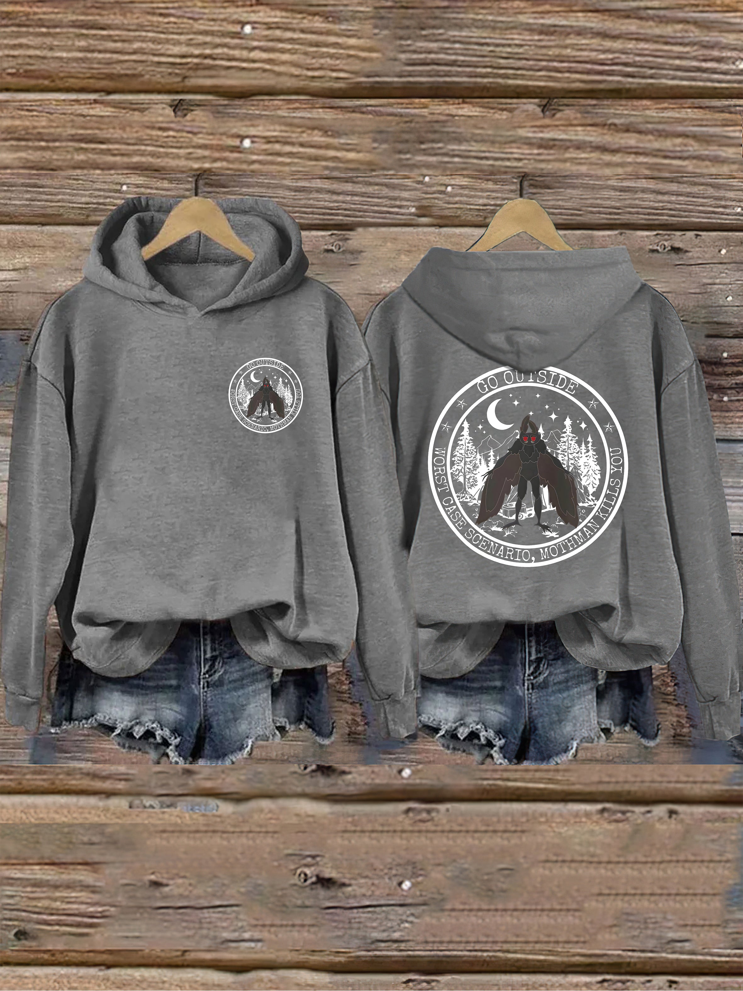 Go Outside Worst Case Scenario Mothman Hoodie
